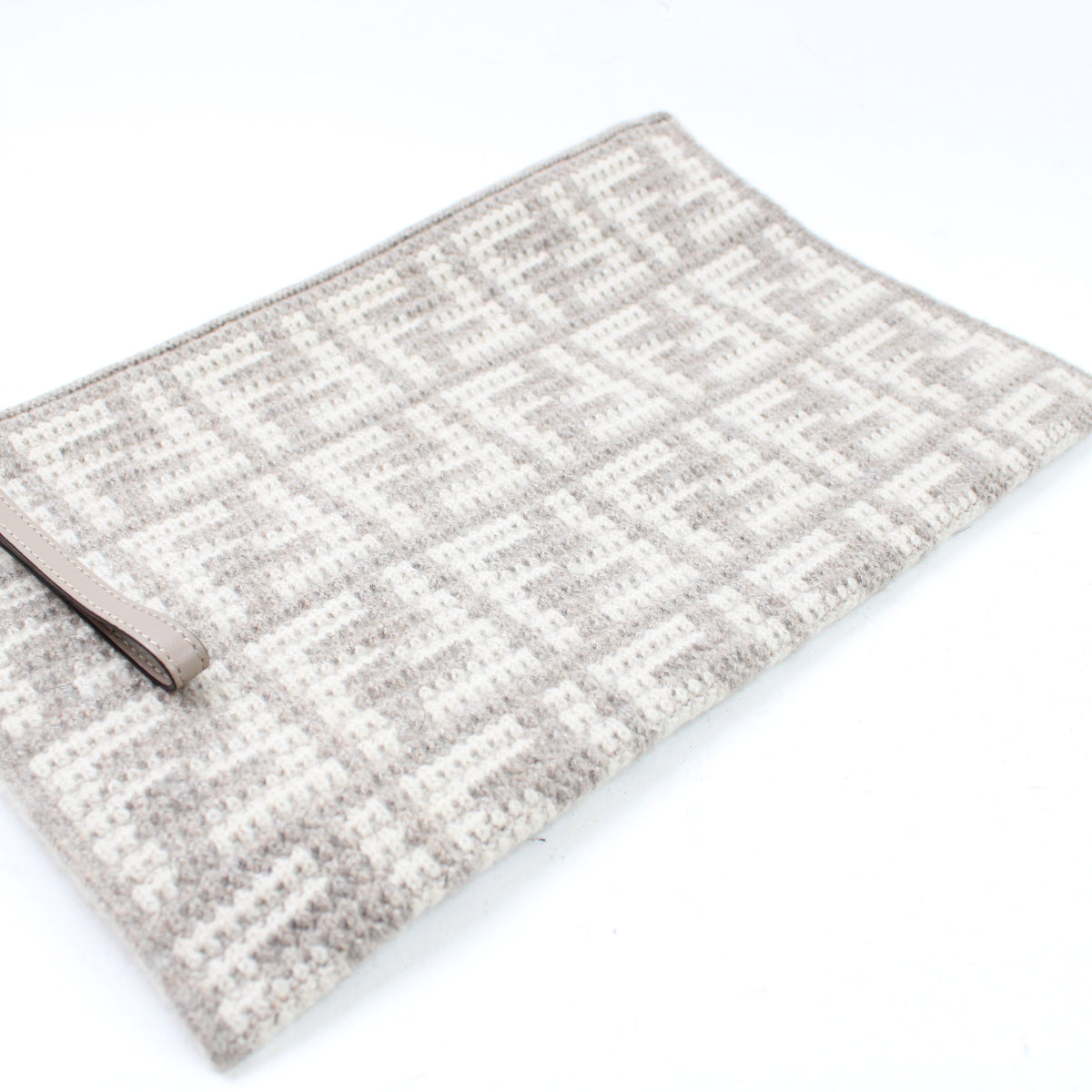 Fendi Large Flat Pouch In Cachemire