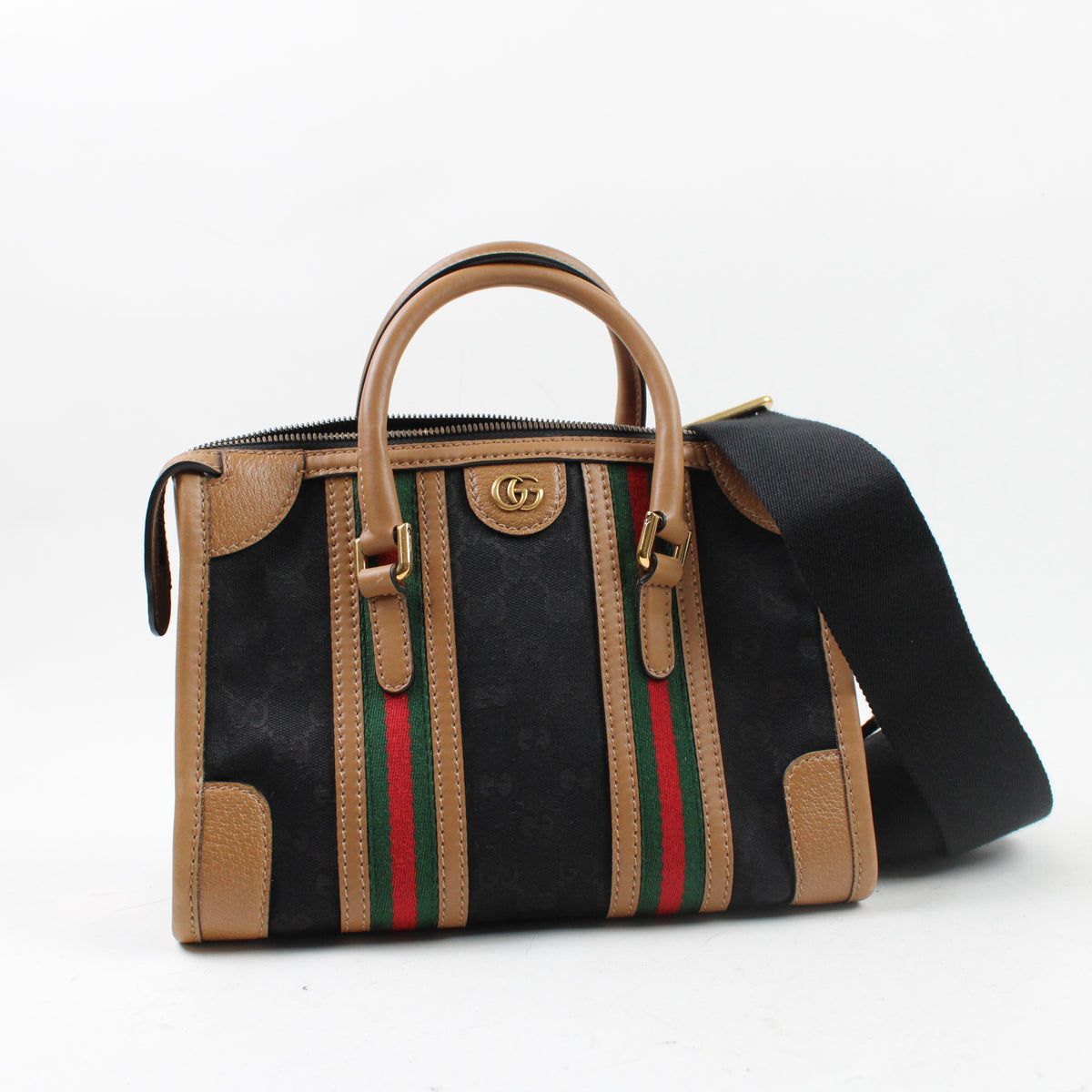Gucci GG Ophidia Web Bauletto Top Handle
