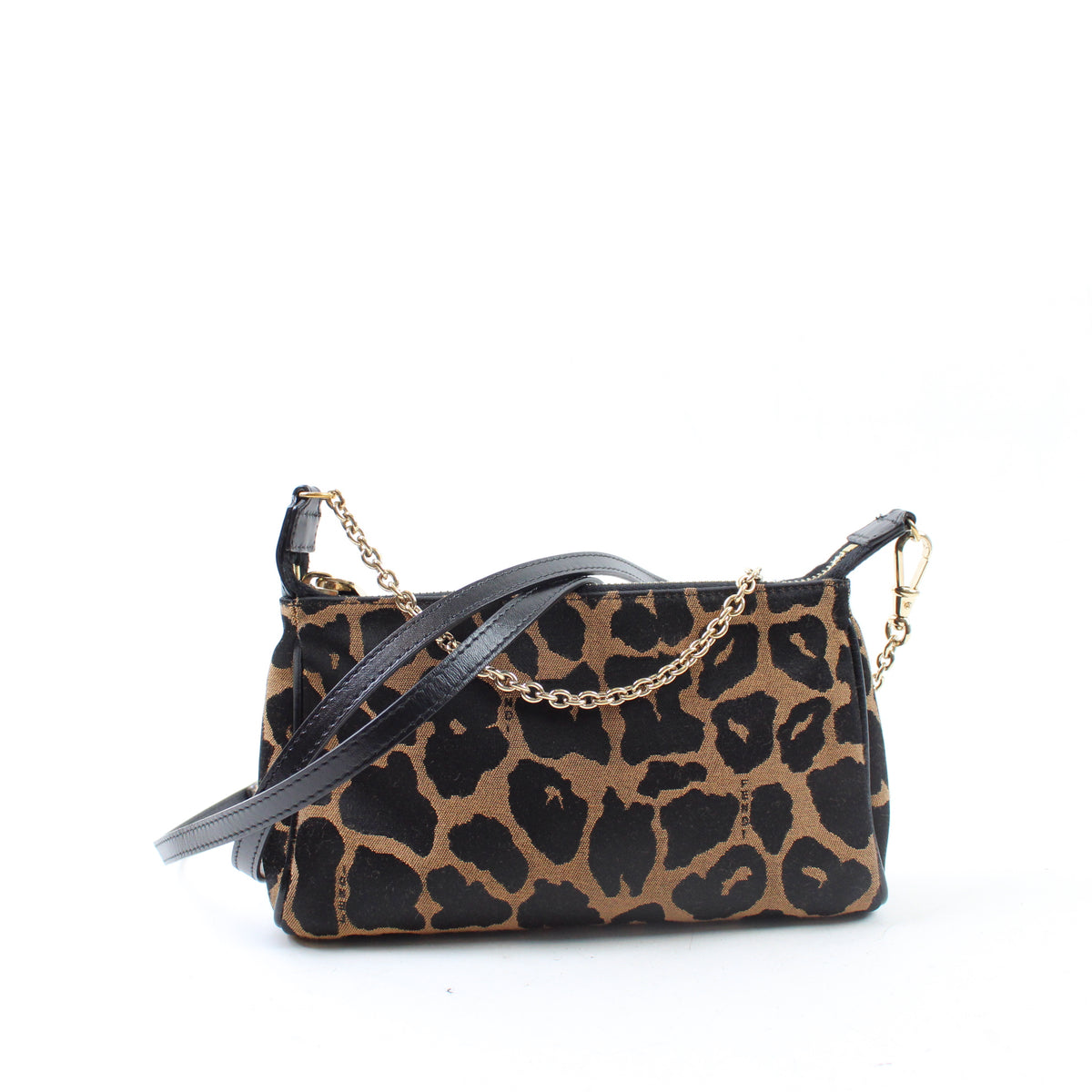 Fendi Borsa A Spalla In Stampa Leopardata