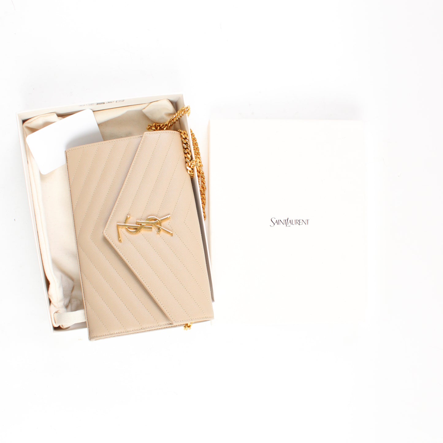Saint Laurent Cassandre Pochette Con Catena