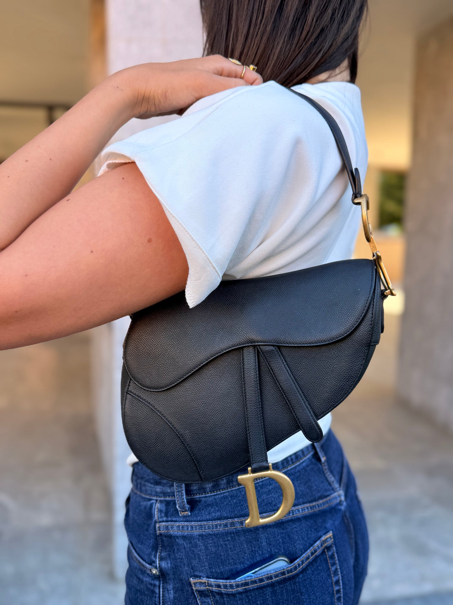 Christian Dior Saddle Media Senza Tracolla
