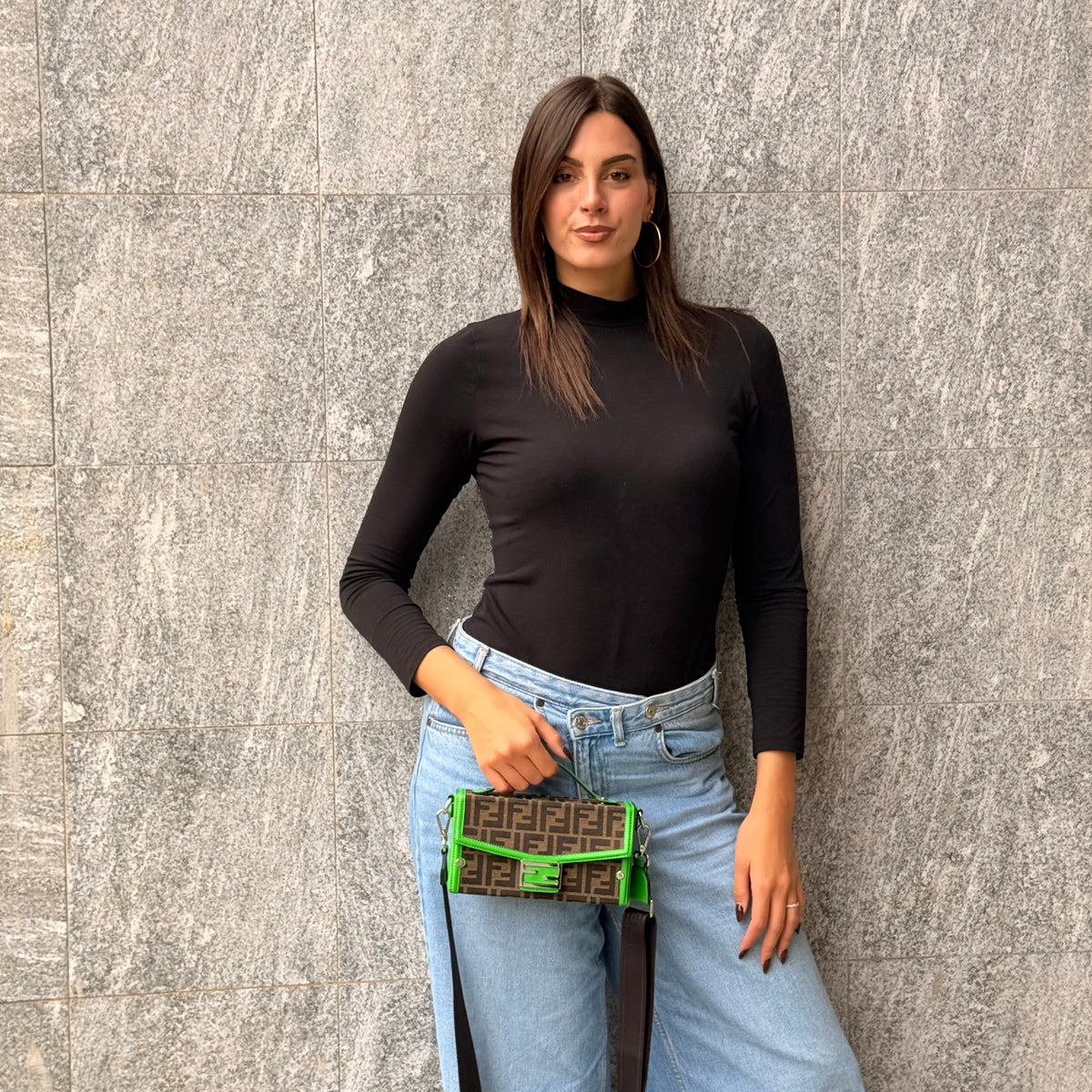 Fendi Baguette Soft Trunk Jacquard FF