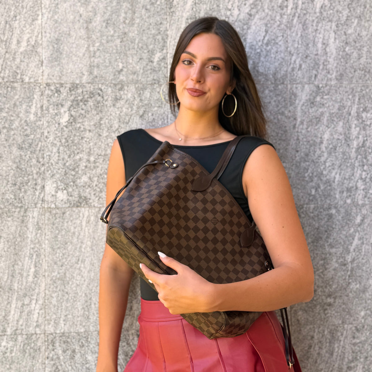 Louis Vuitton Neverfull MM In Damier Ebene