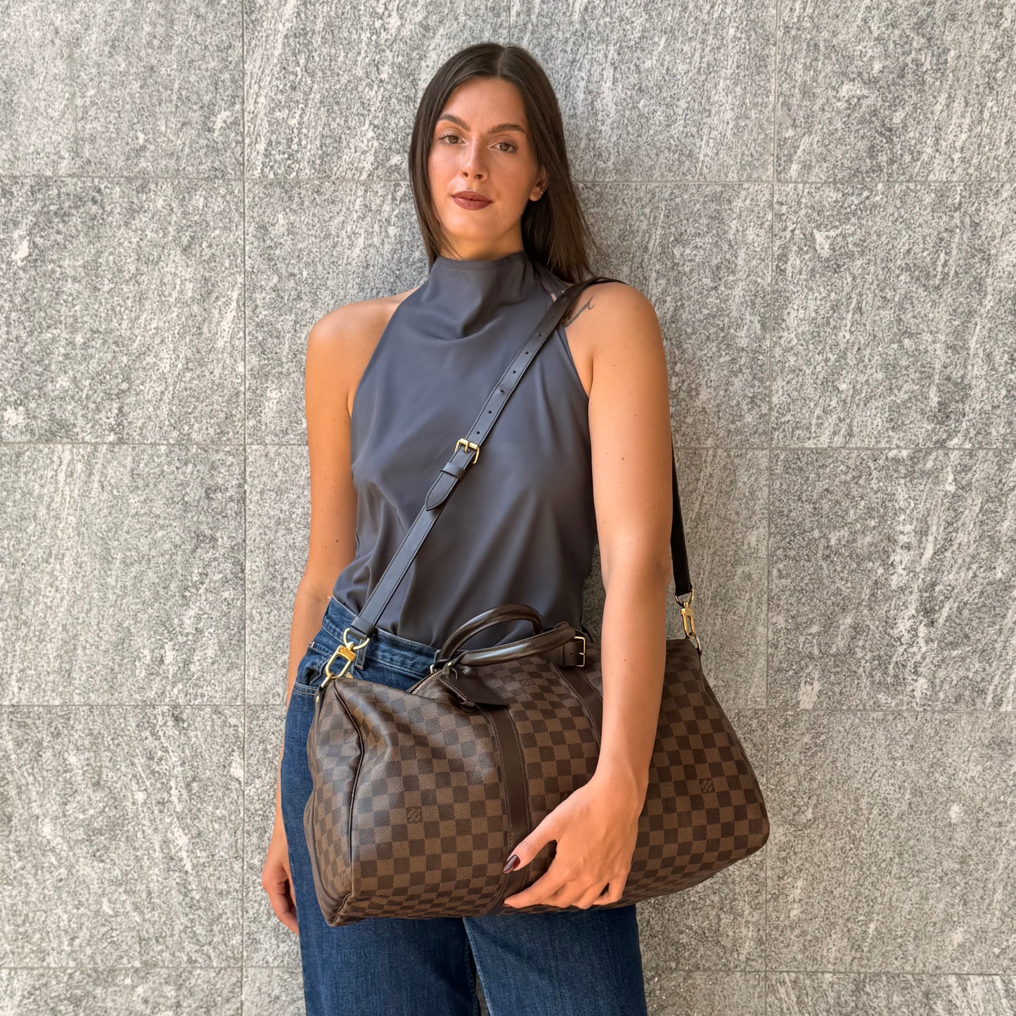 Louis Vuitton Keepall 45 Damier Ebene