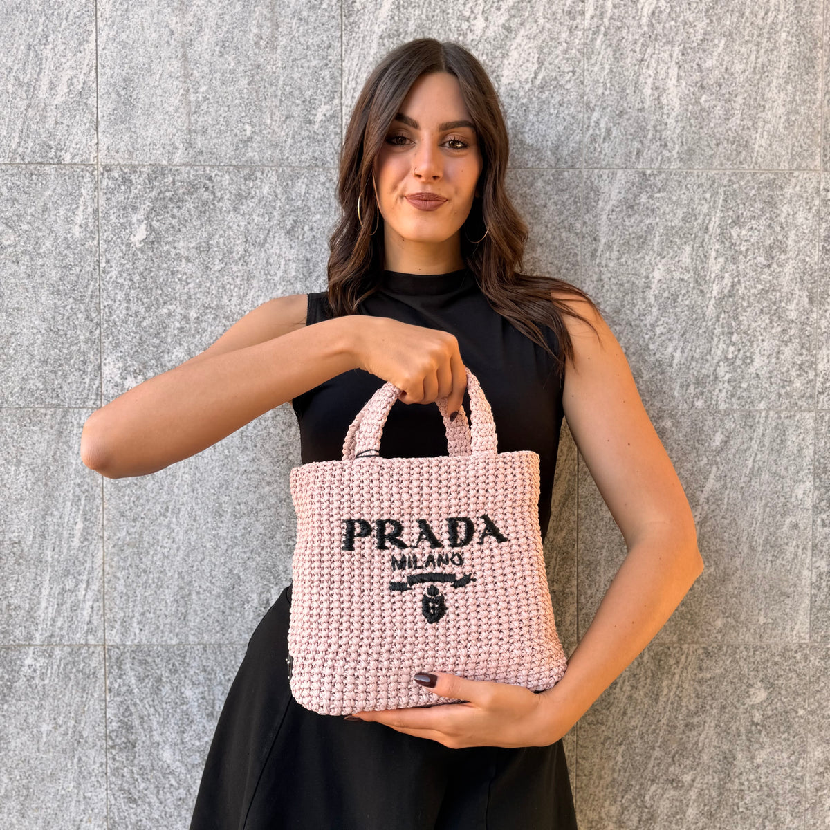 Prada Crochet Tote Bag