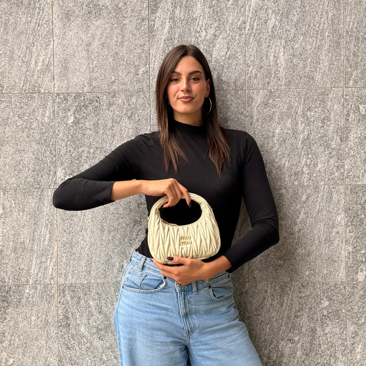 Miu Miu Wander Small In Pelle Verniciata