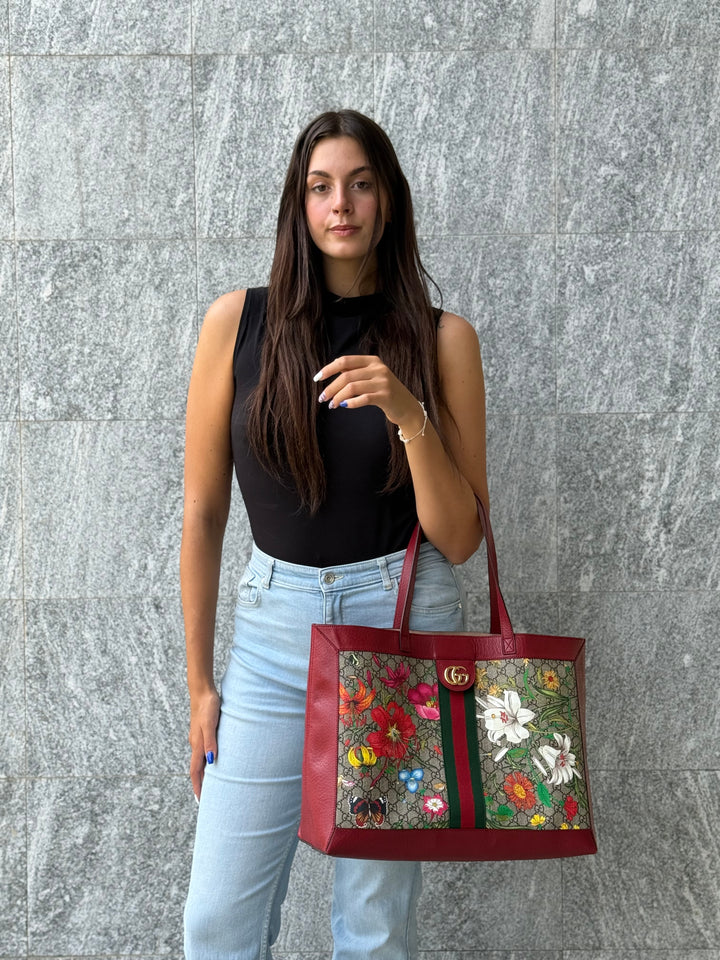 Gucci Ophidia GG Flora Tote