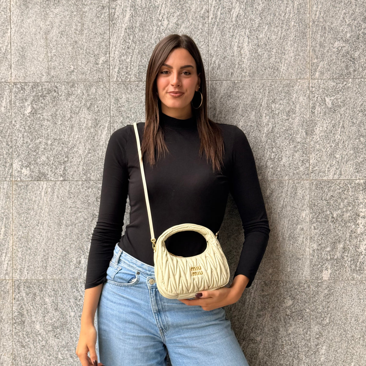 Miu Miu Wander Small In Pelle Verniciata