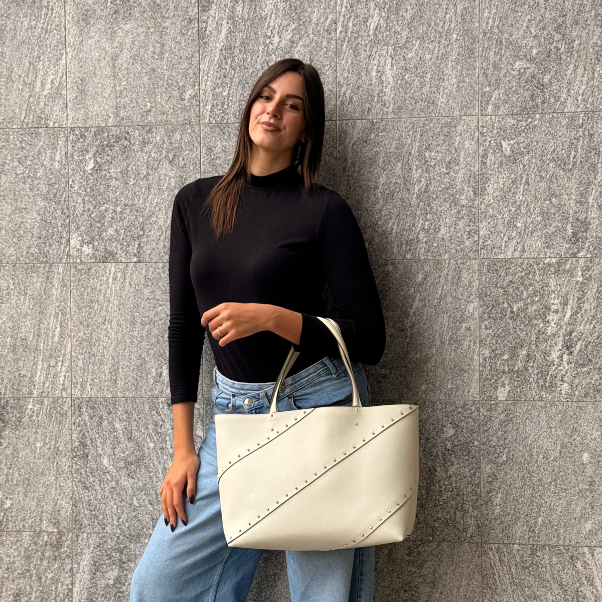Valentino Garavani Rockstud Wispy Large Tote Bag