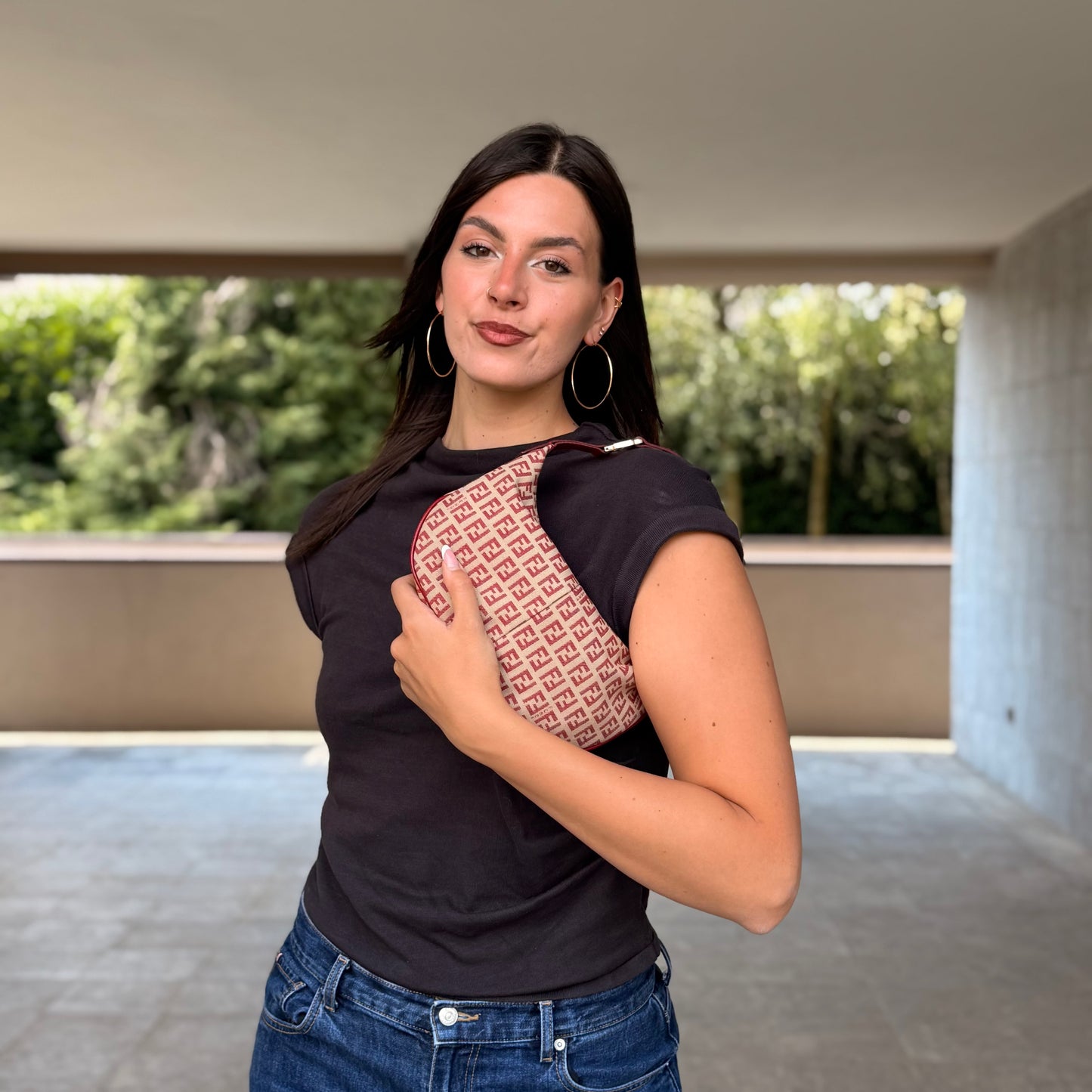 Fendi Borsa Hobo Zucchino