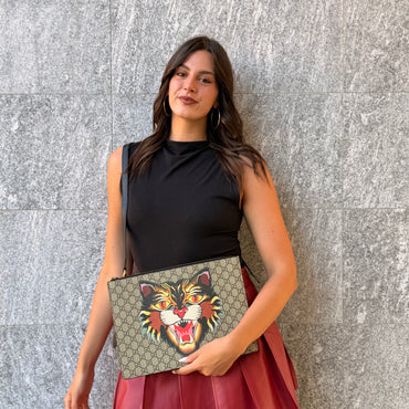 Gucci GG Supreme Angry Cat Pochette