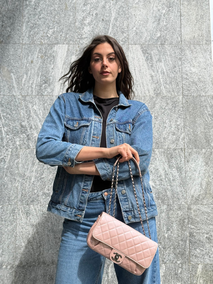 Chanel CC Pleats Flap Rosa