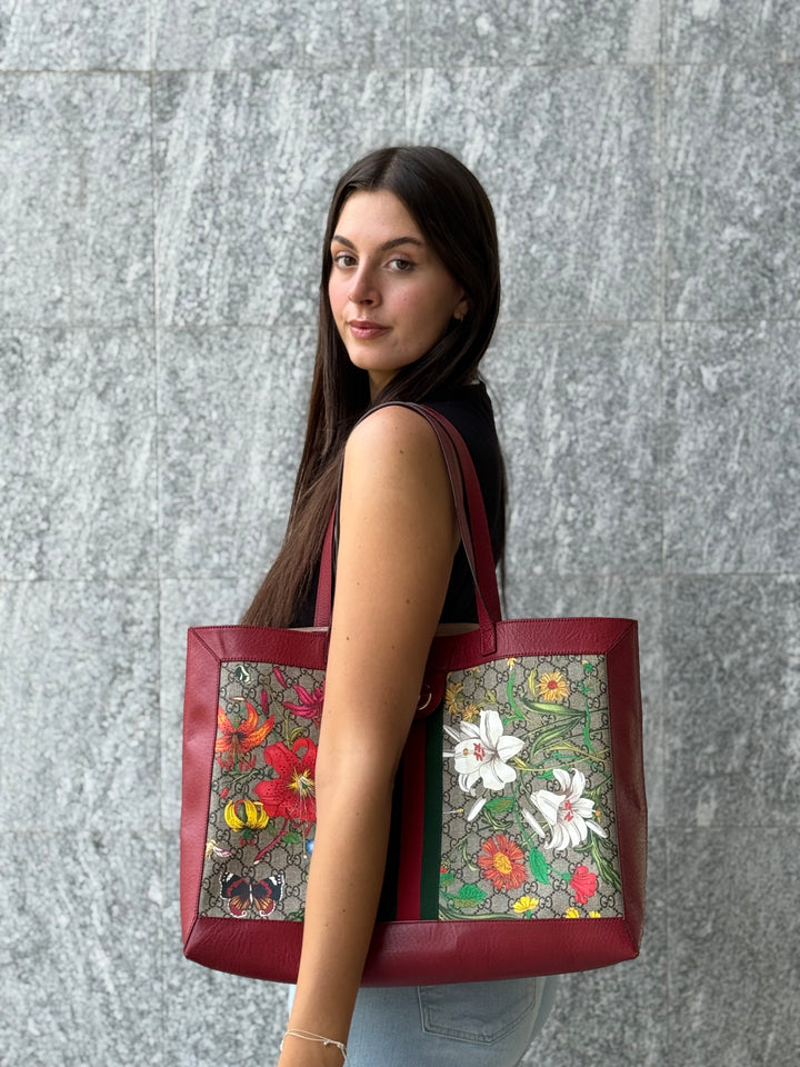 Gucci Ophidia GG Flora Tote