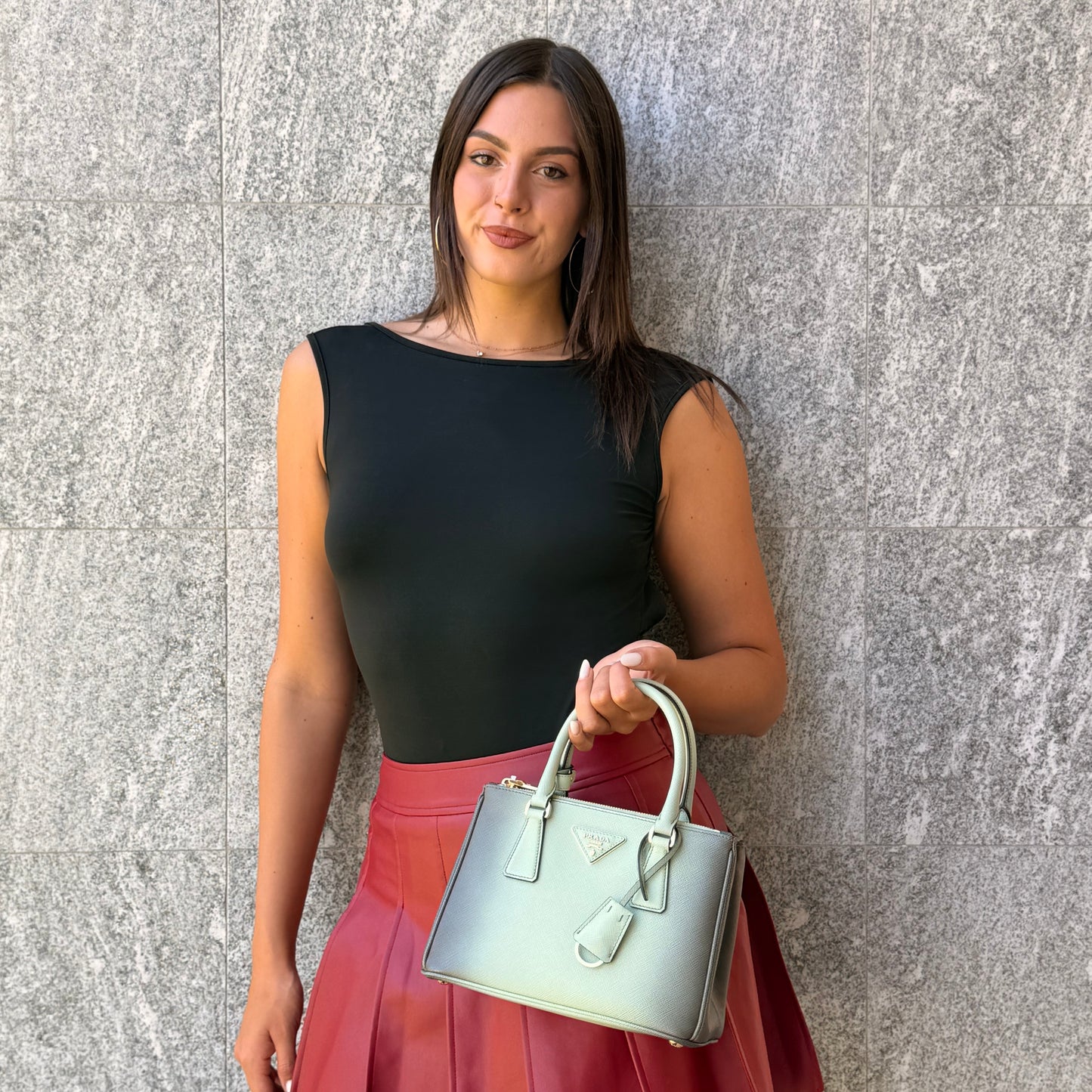 Prada Galleria Small Ombré Verde