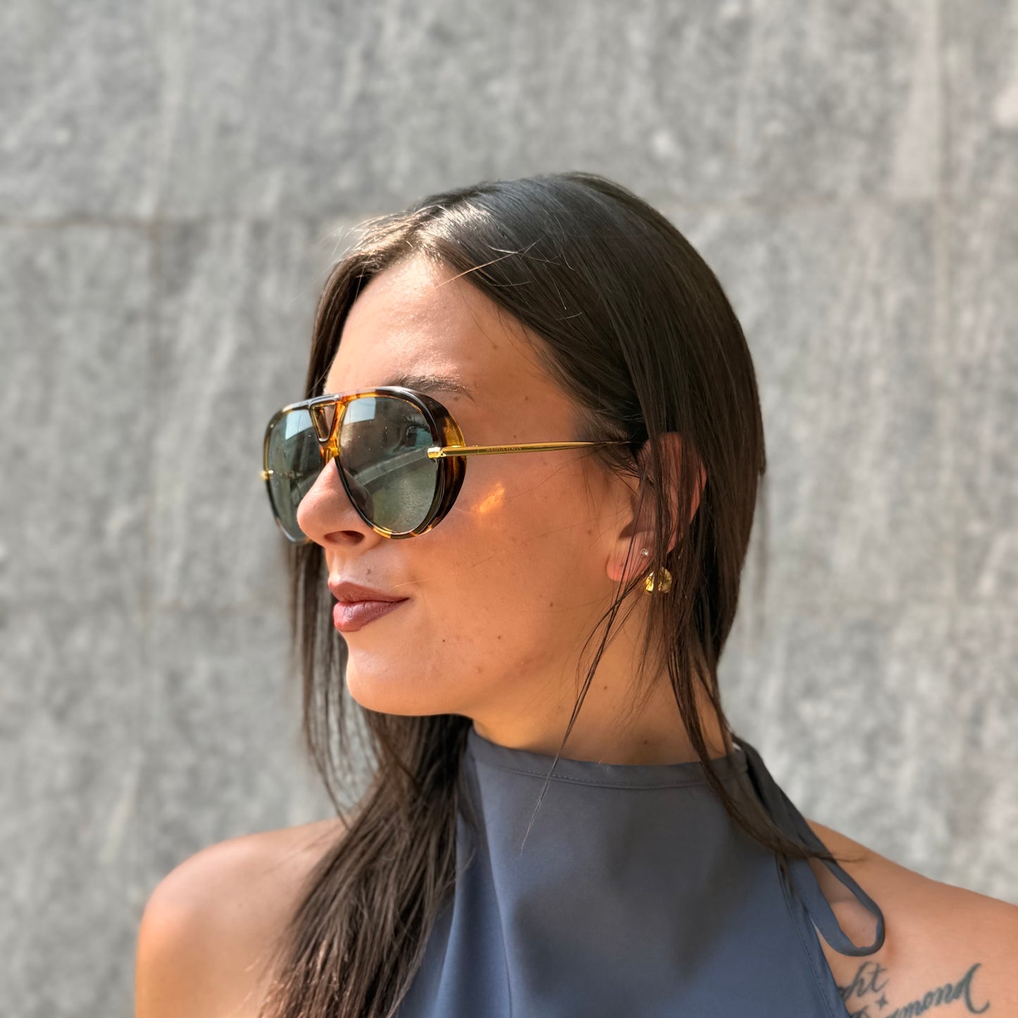Occhiali Da Sole Drop Aviator Bottega Veneta