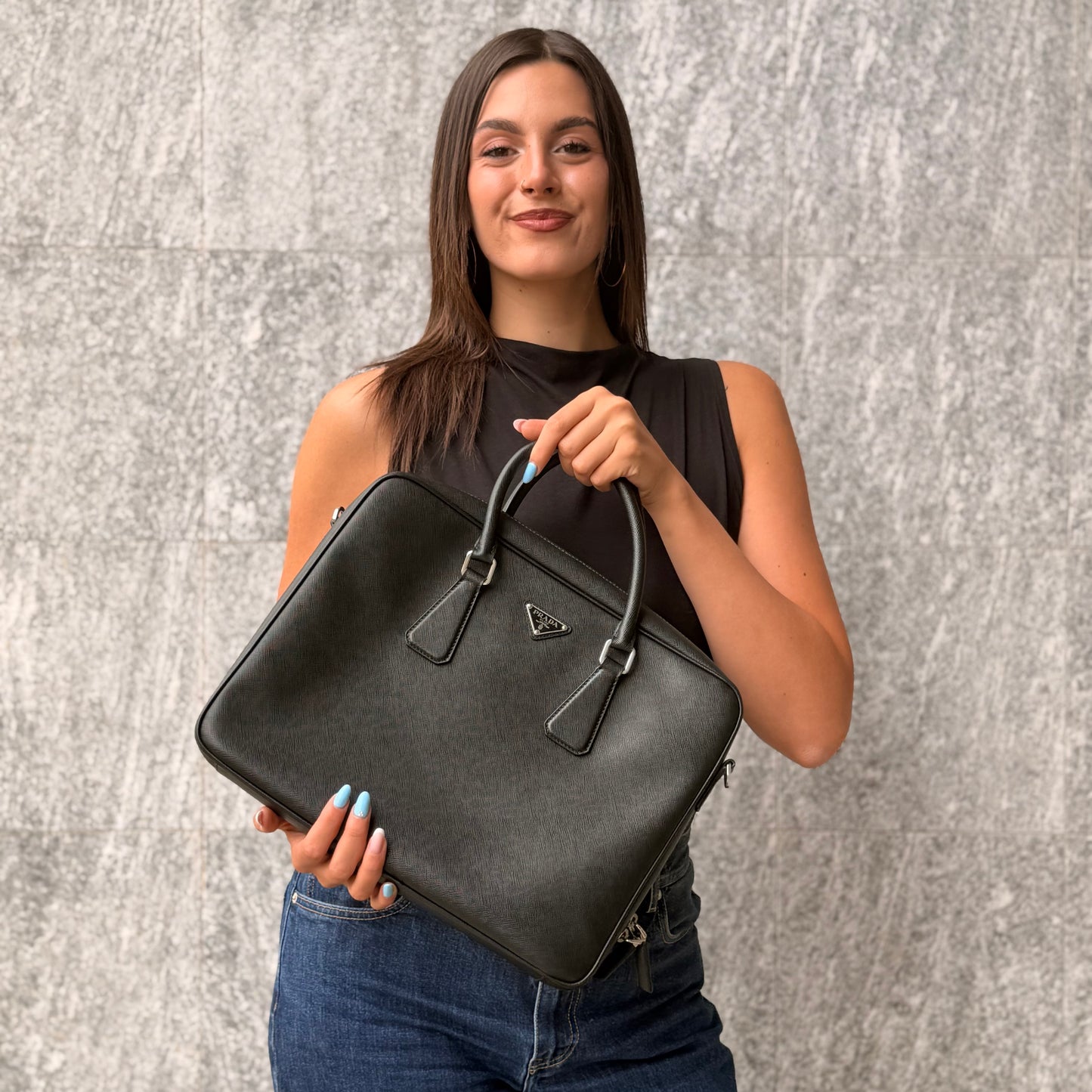 Prada Borsa Da Lavoro In Saffiano
