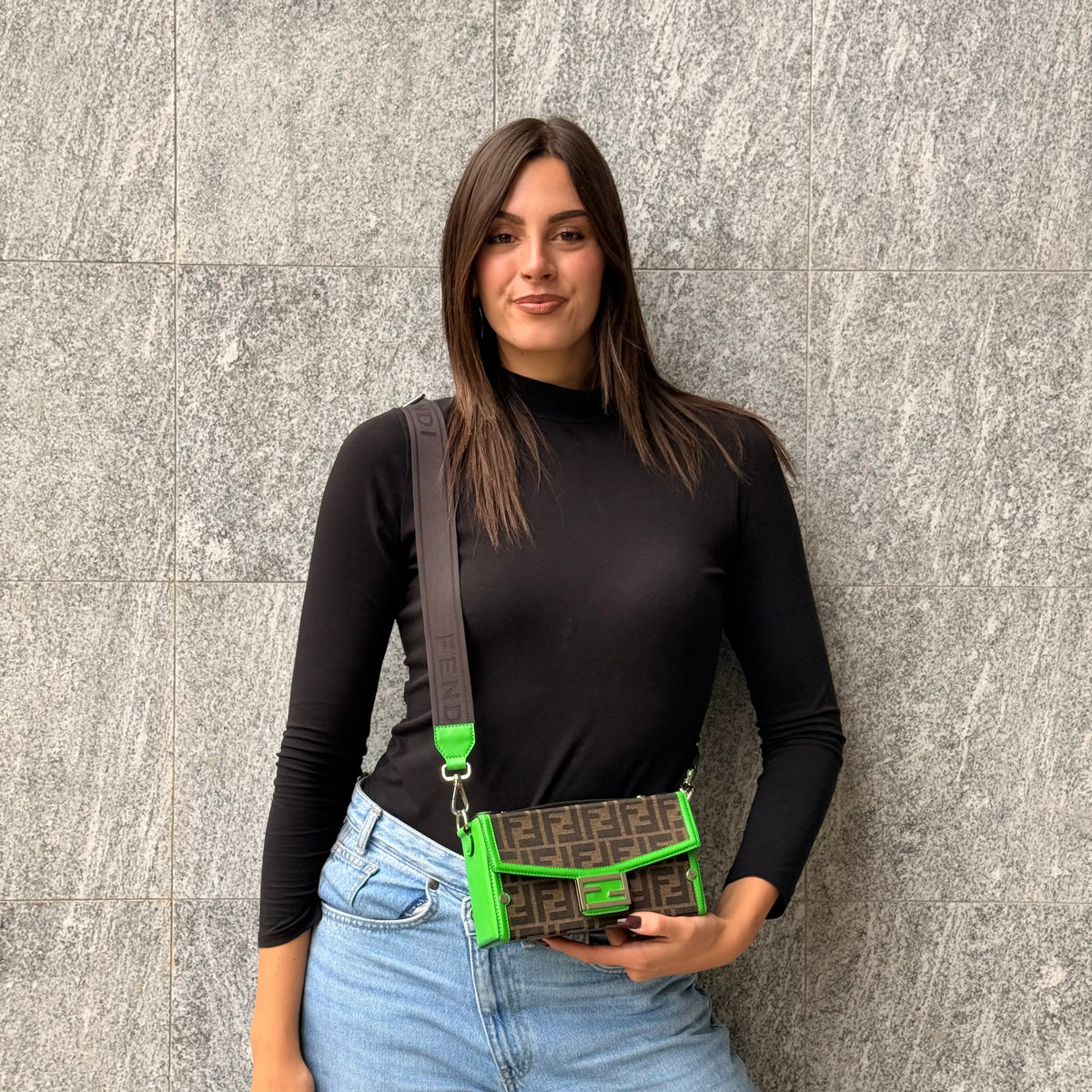 Fendi Baguette Soft Trunk Jacquard FF
