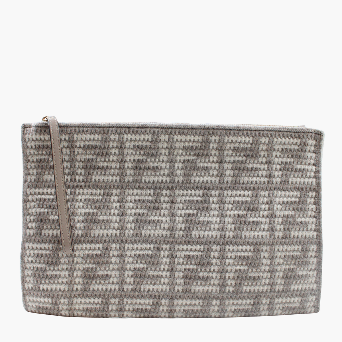Fendi Large Flat Pouch In Cachemire