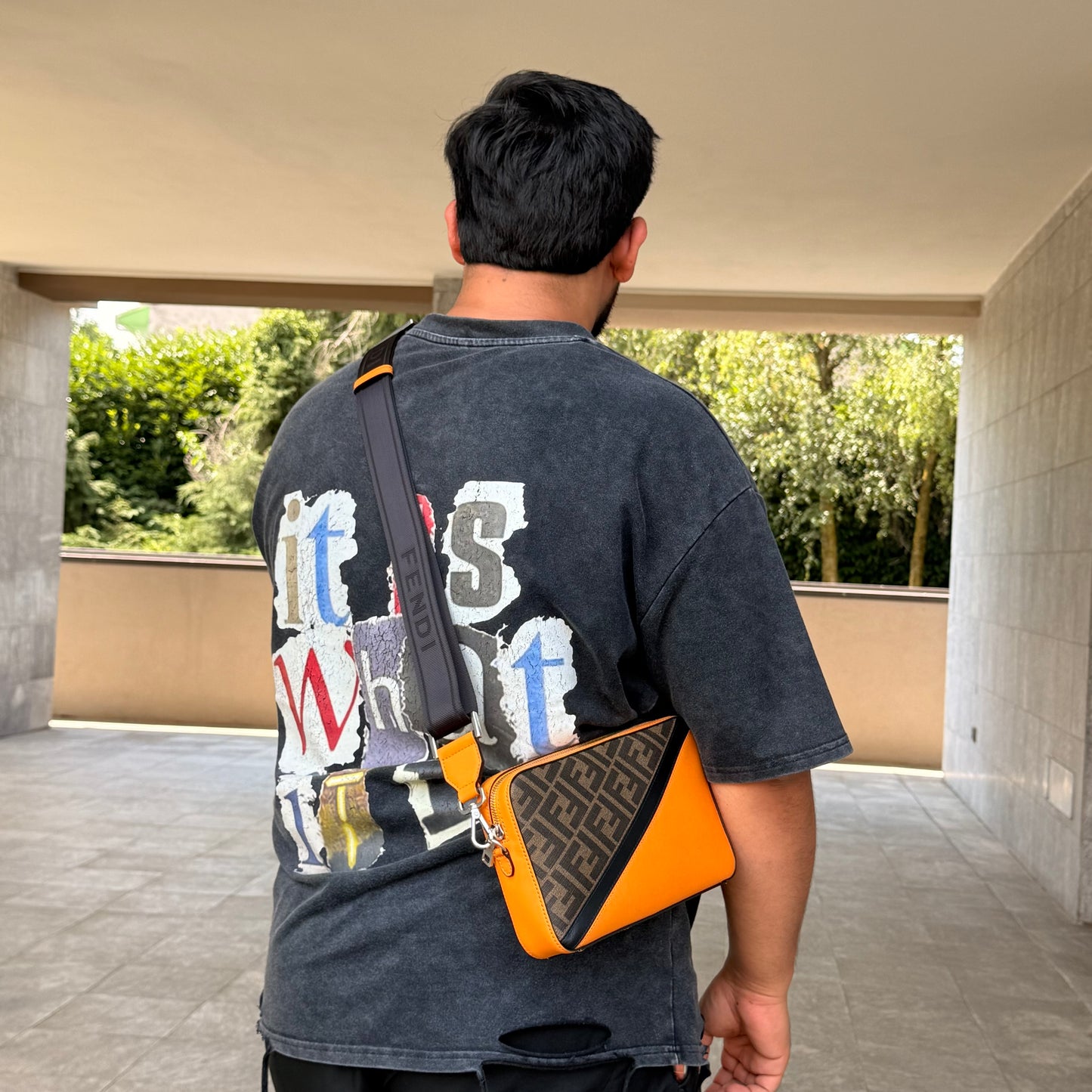 Fendi Diagonal Camera Bag Da Uomo