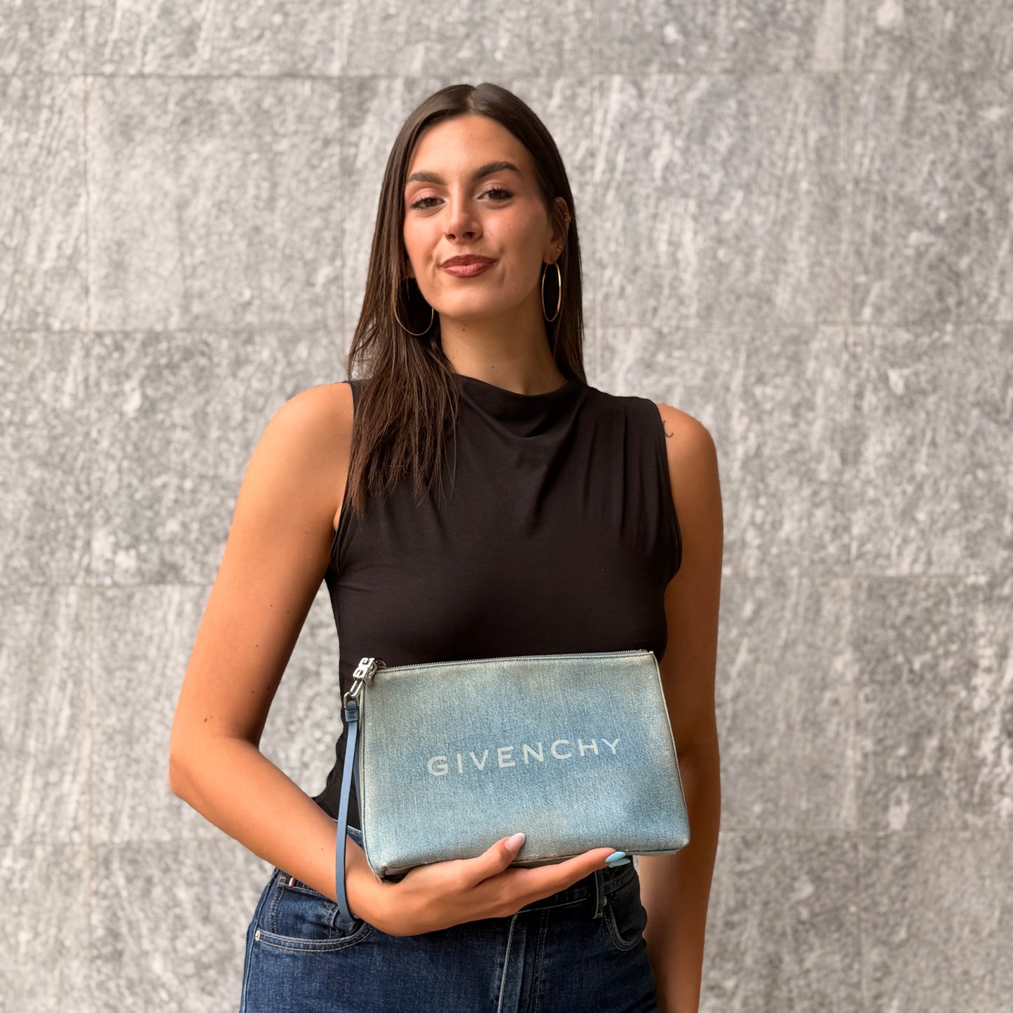 Givenchy Pouch In Denim