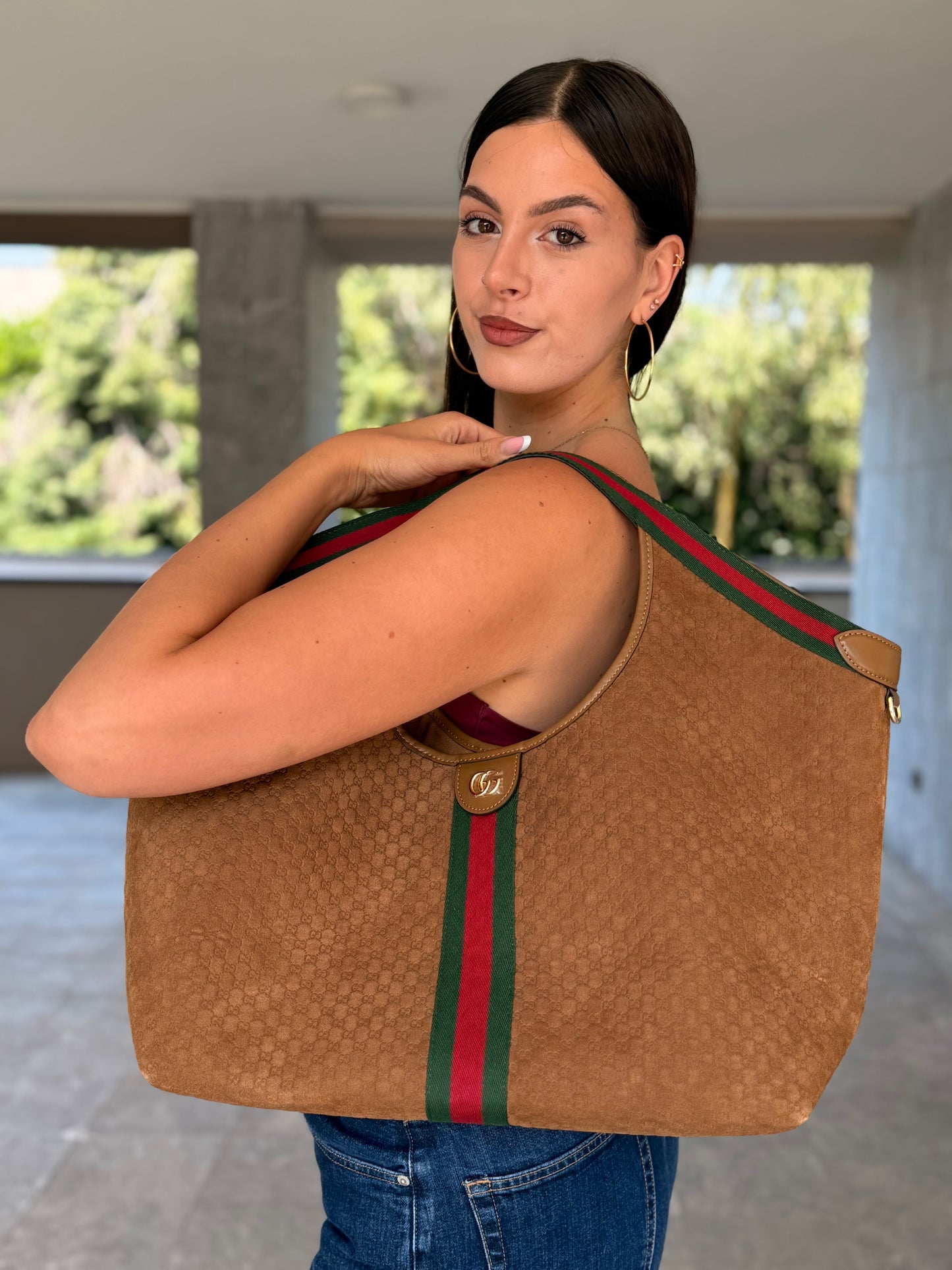 Gucci Giglio Misura Grande Scamosciata
