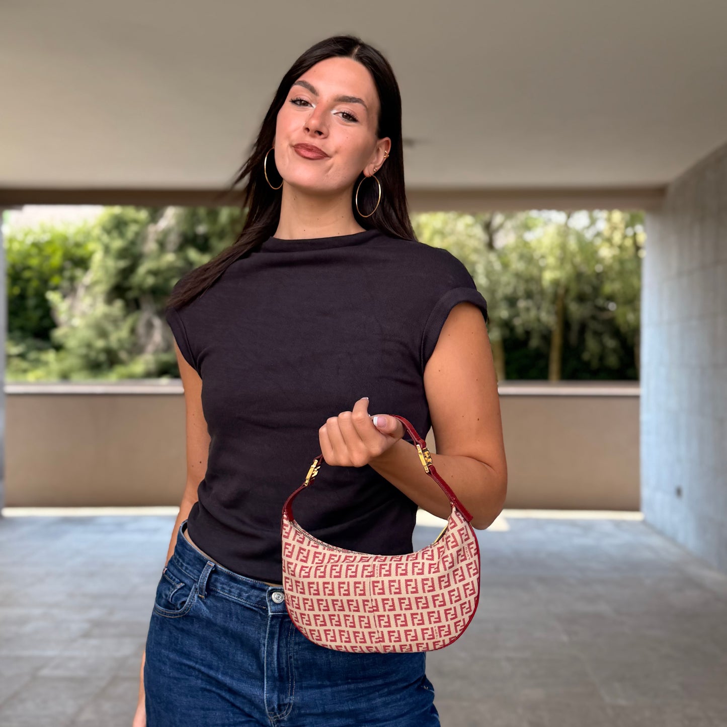 Fendi Borsa Hobo Zucchino