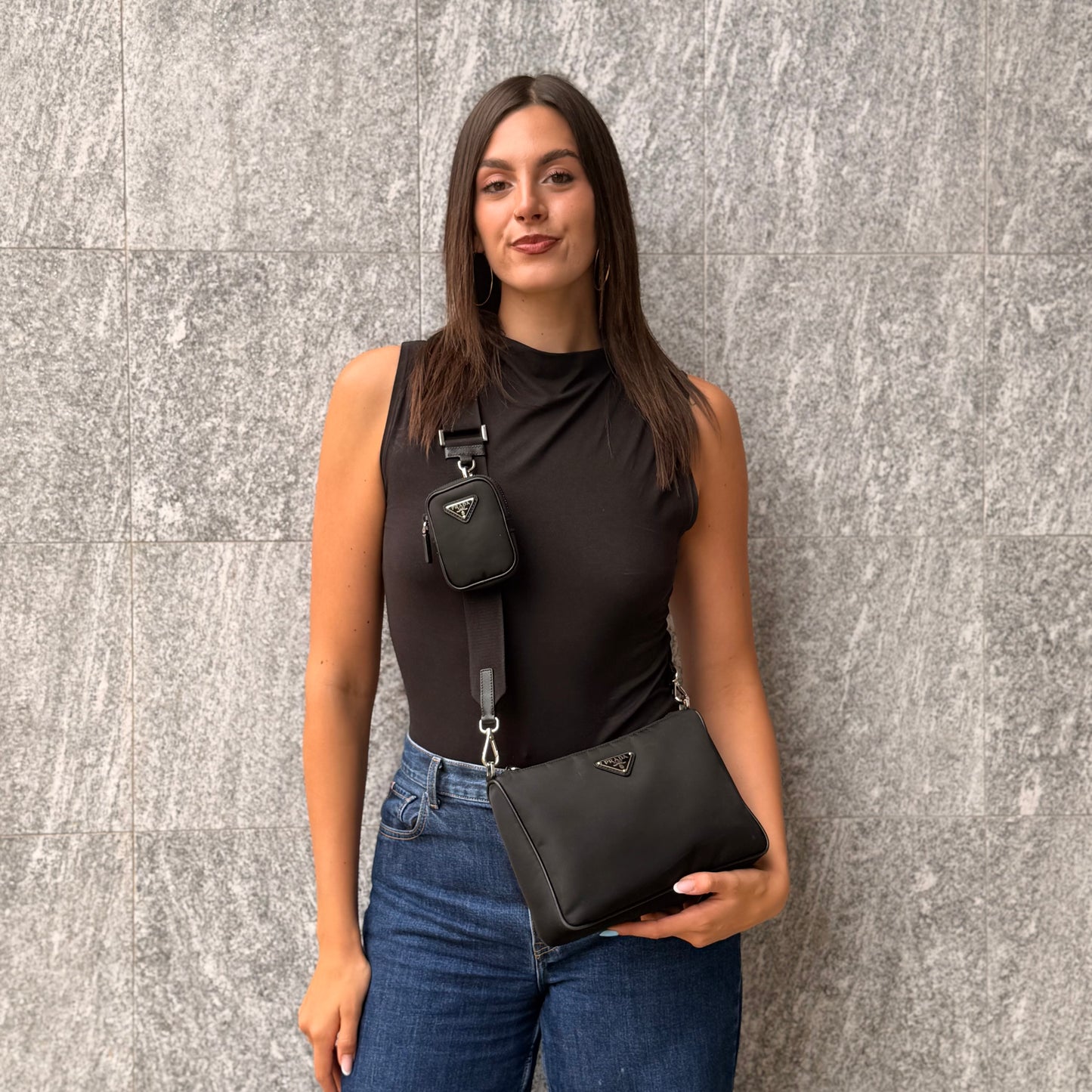 Prada Borsa A Tracolla In Nylon