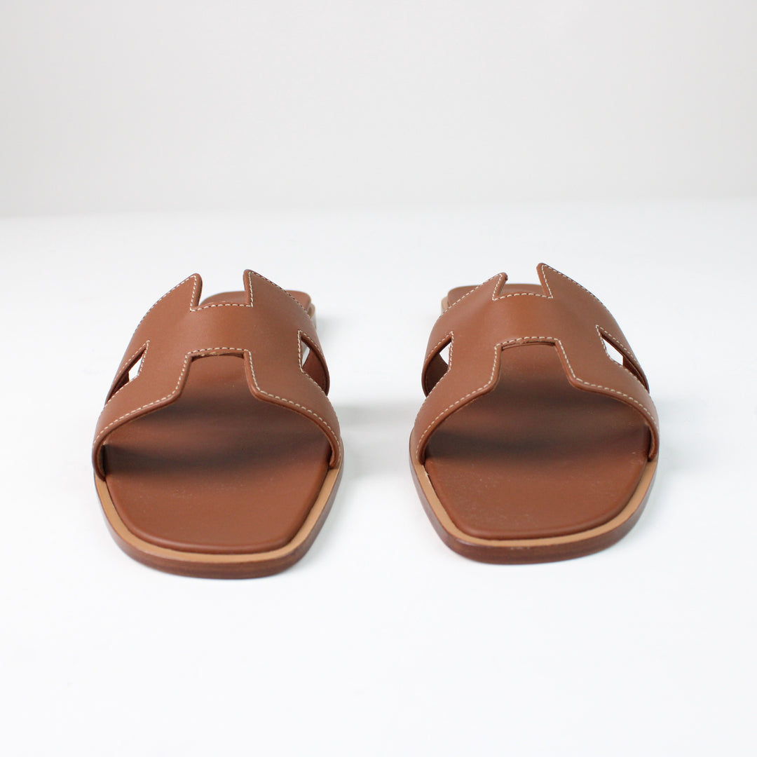 Hermès Sandali Oran Marroni Taglia 40.5