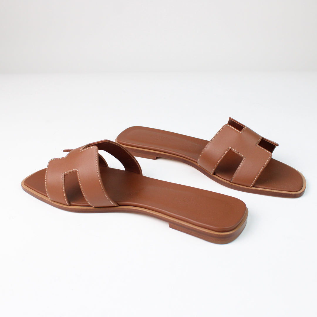 Hermès Sandali Oran Marroni Taglia 40.5