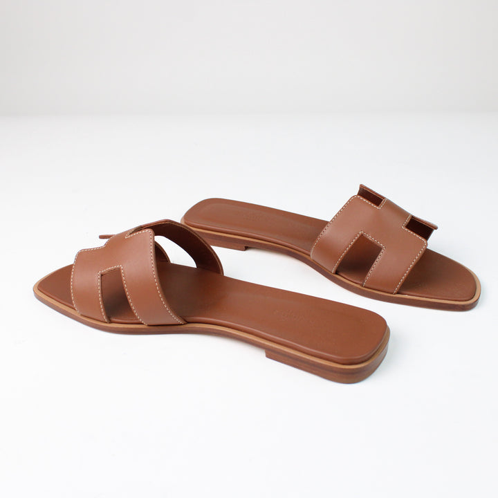 Hermès Sandali Oran Marroni Taglia 40.5