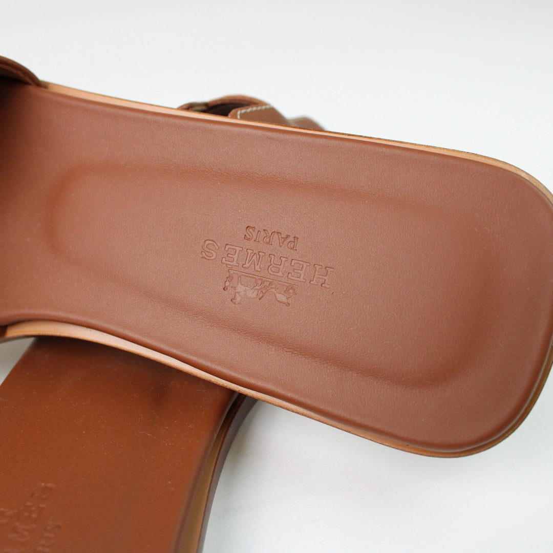 Hermès Sandali Oran Marroni Taglia 40.5