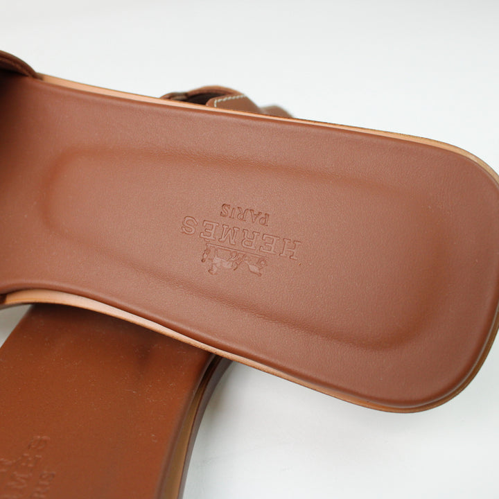 Hermès Sandali Oran Marroni Taglia 40.5