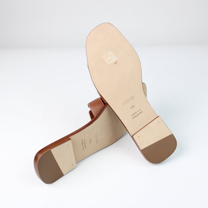 Hermès Sandali Oran Marroni Taglia 40.5