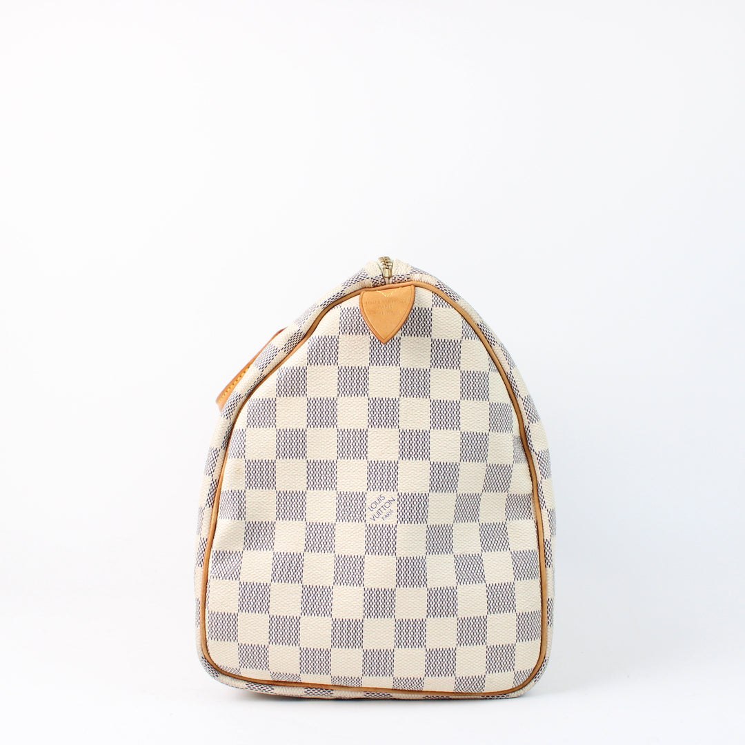 Louis Vuitton Speedy 35 In Damier Azur