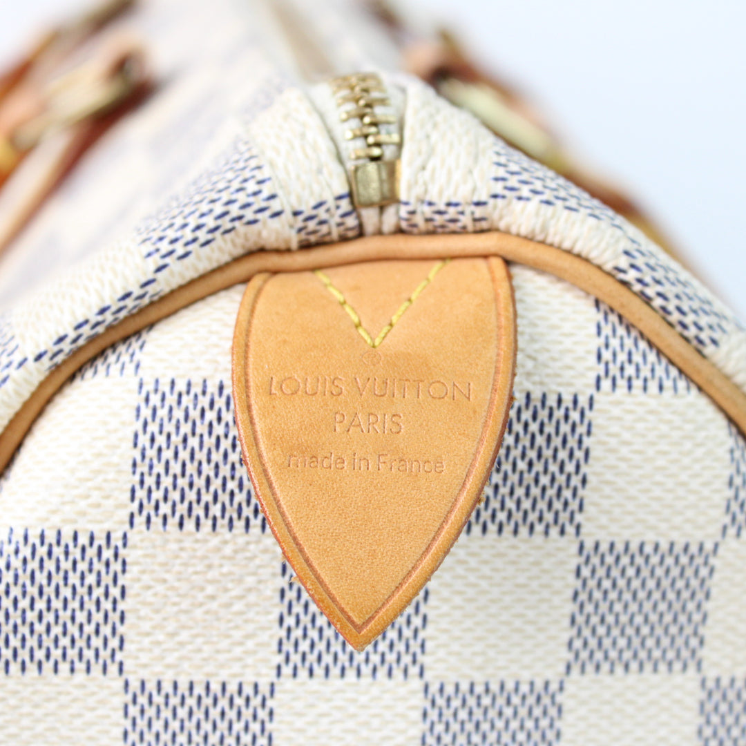 Louis Vuitton Speedy 35 In Damier Azur