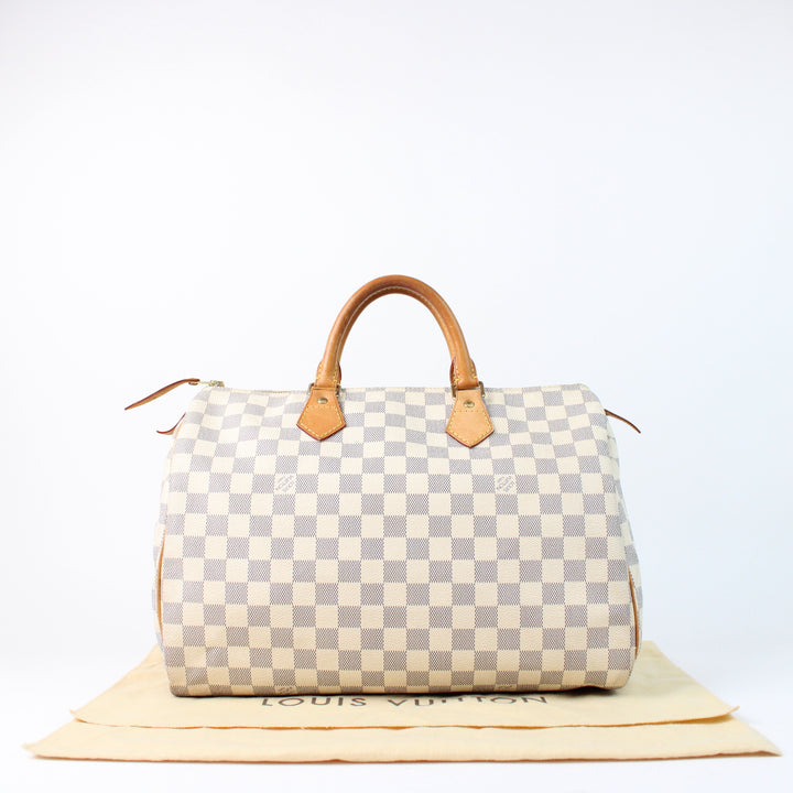 Louis Vuitton Speedy 35 In Damier Azur