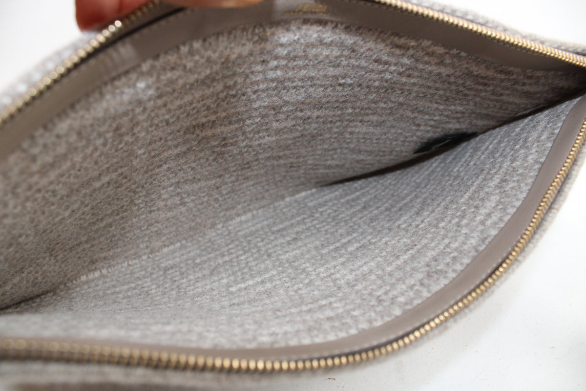 Fendi Large Flat Pouch In Cachemire