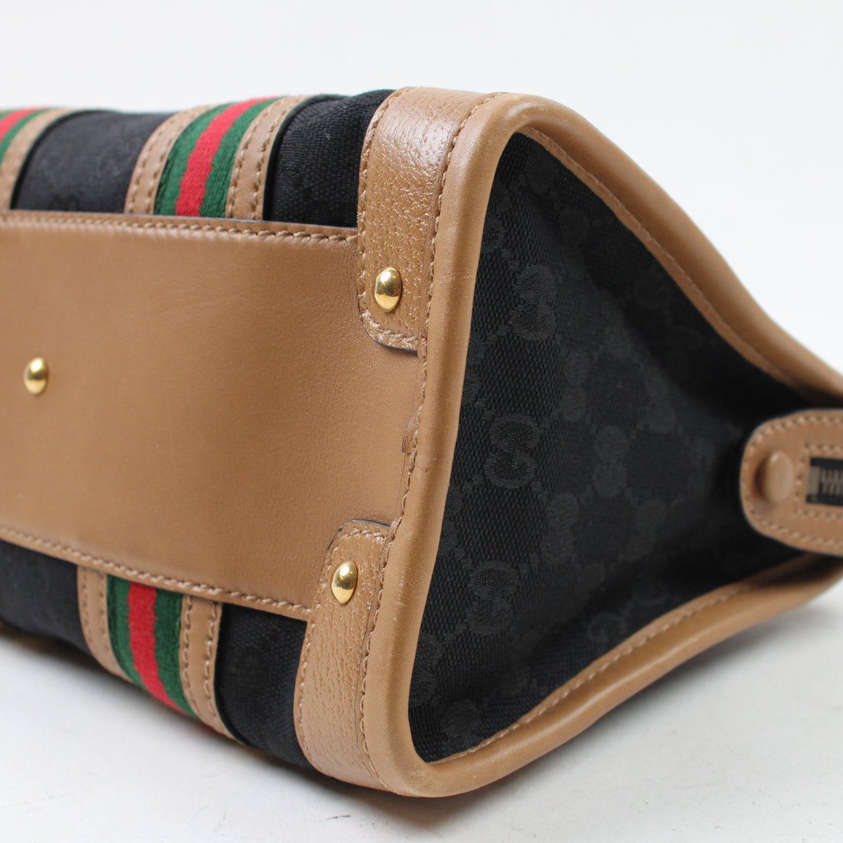 Gucci GG Ophidia Web Bauletto Top Handle