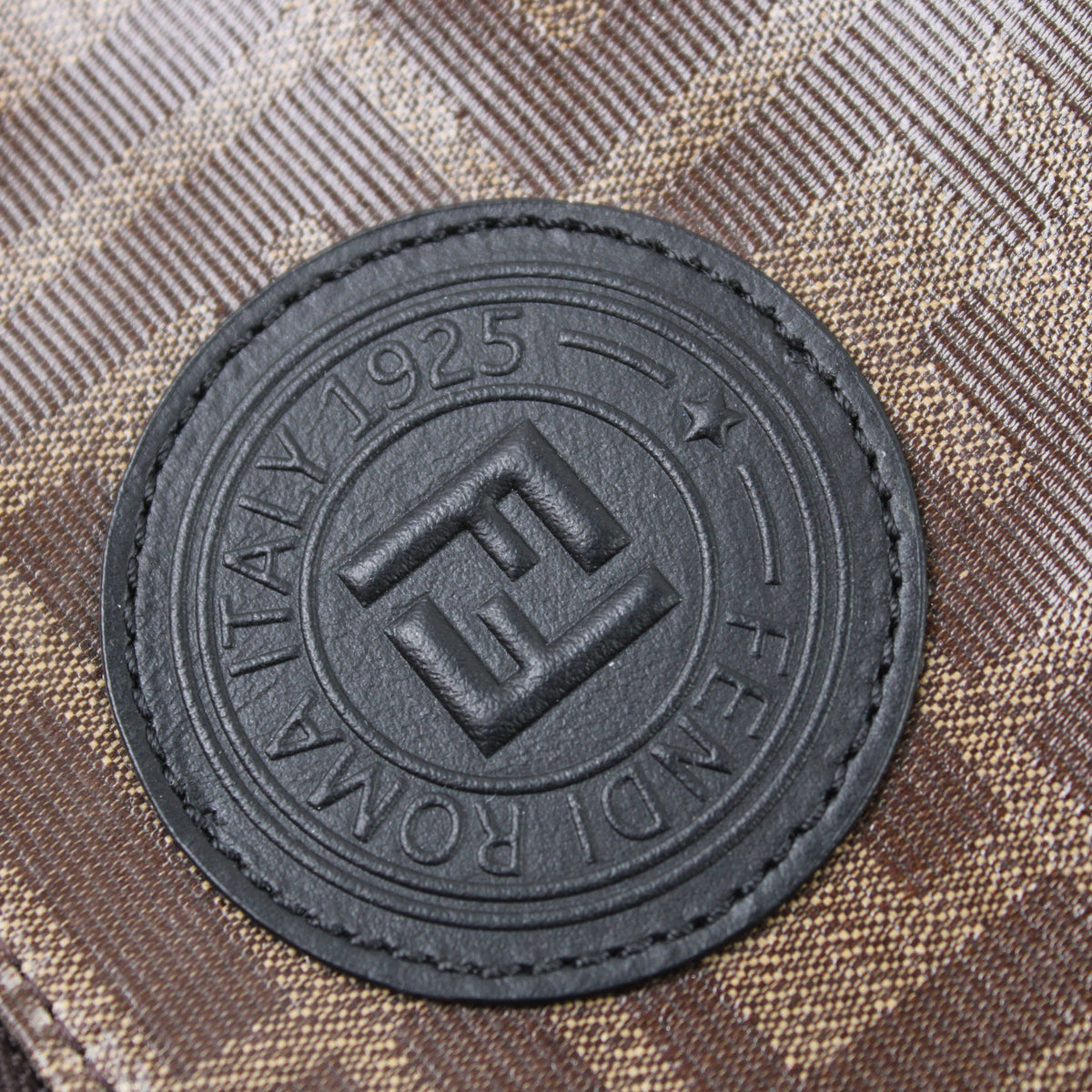 Fendi Large Flat Pouch In Tessuto Vetrificato