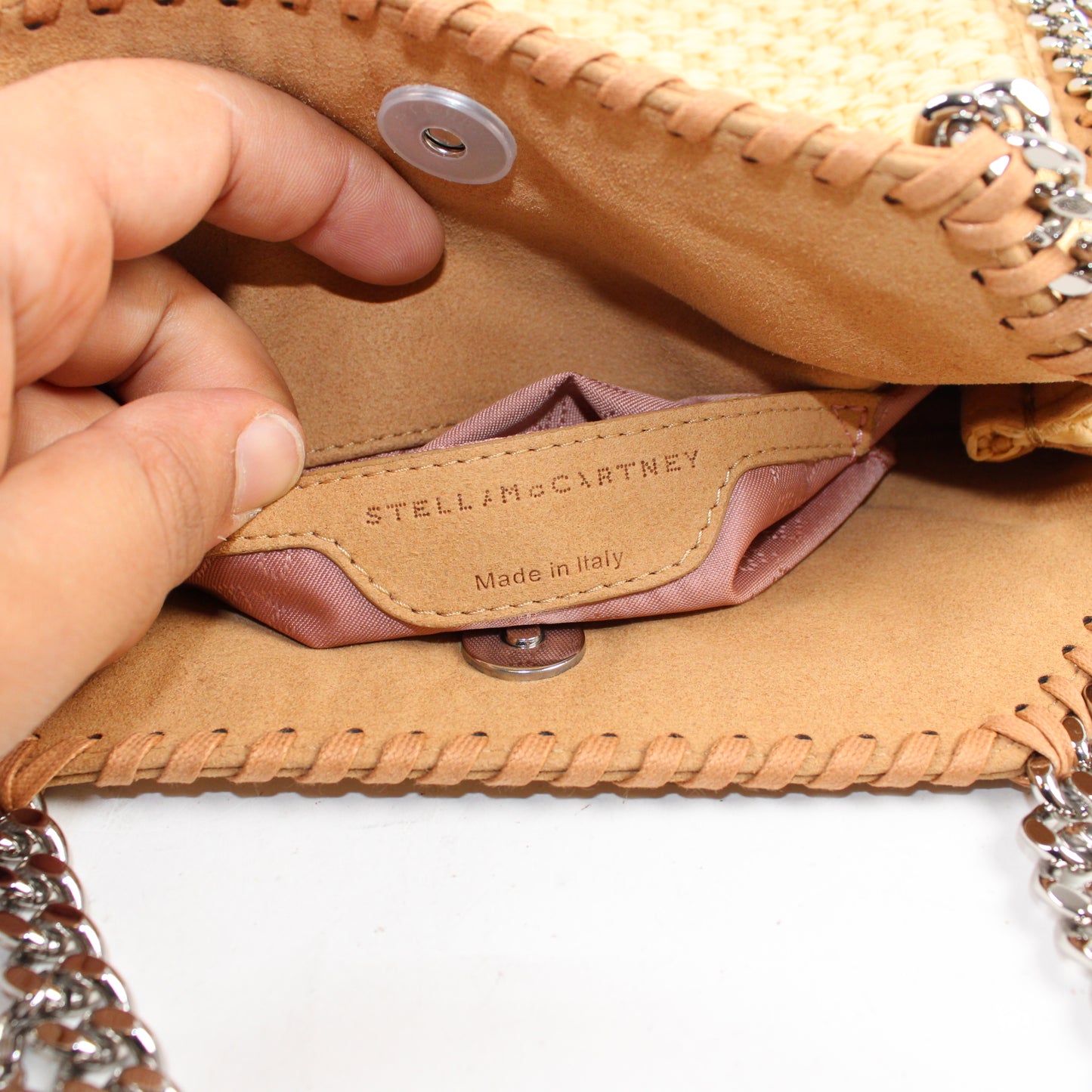 Stella Mccartney Falabella 3 Catene In Rafia