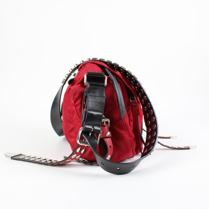 Prada Vela Studded Borsa A Tracolla