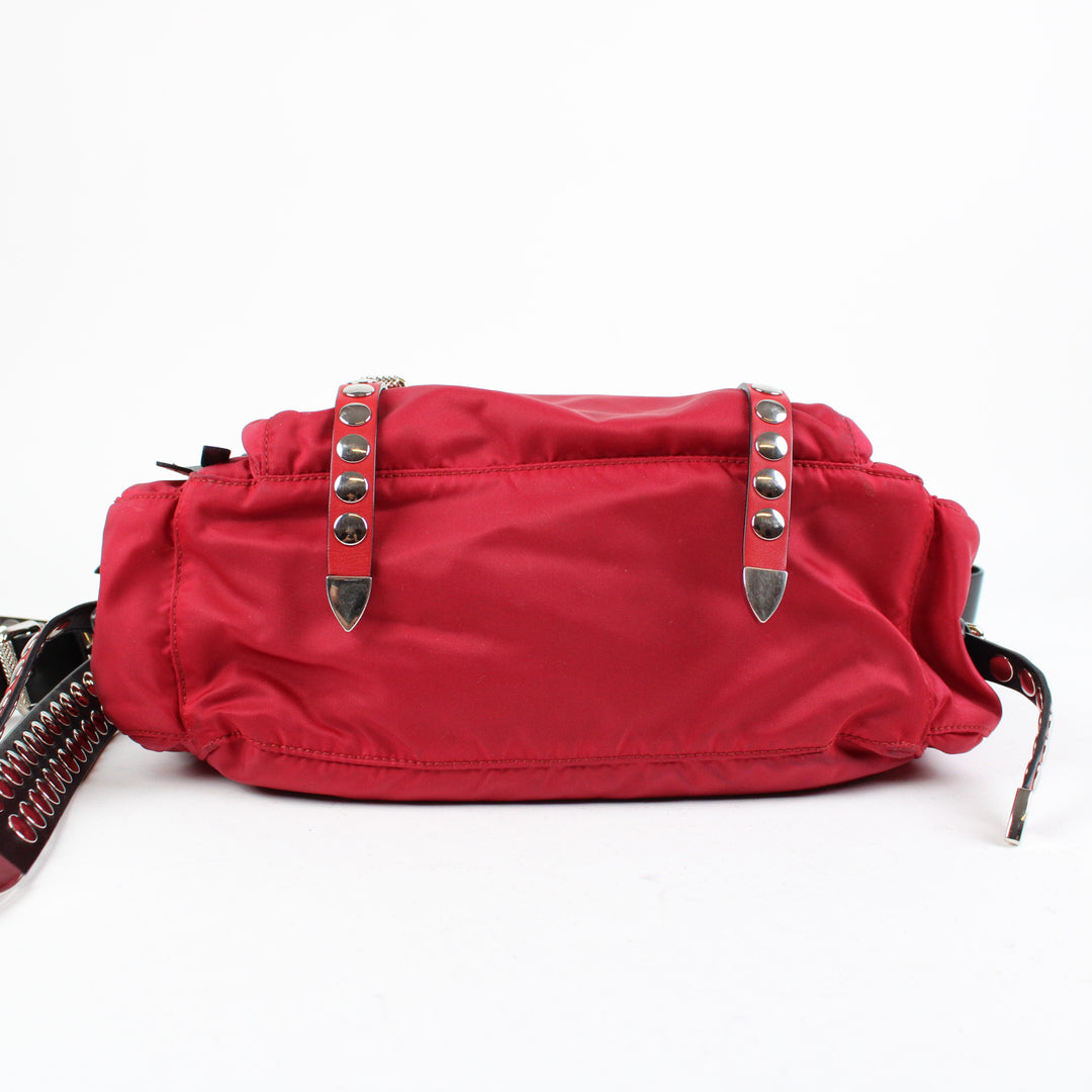 Prada Vela Studded Borsa A Tracolla