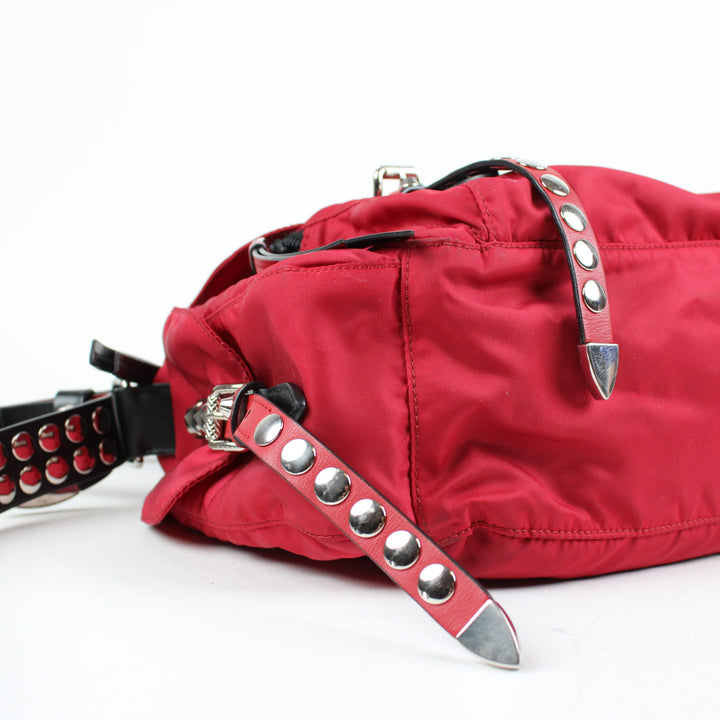 Prada Vela Studded Borsa A Tracolla