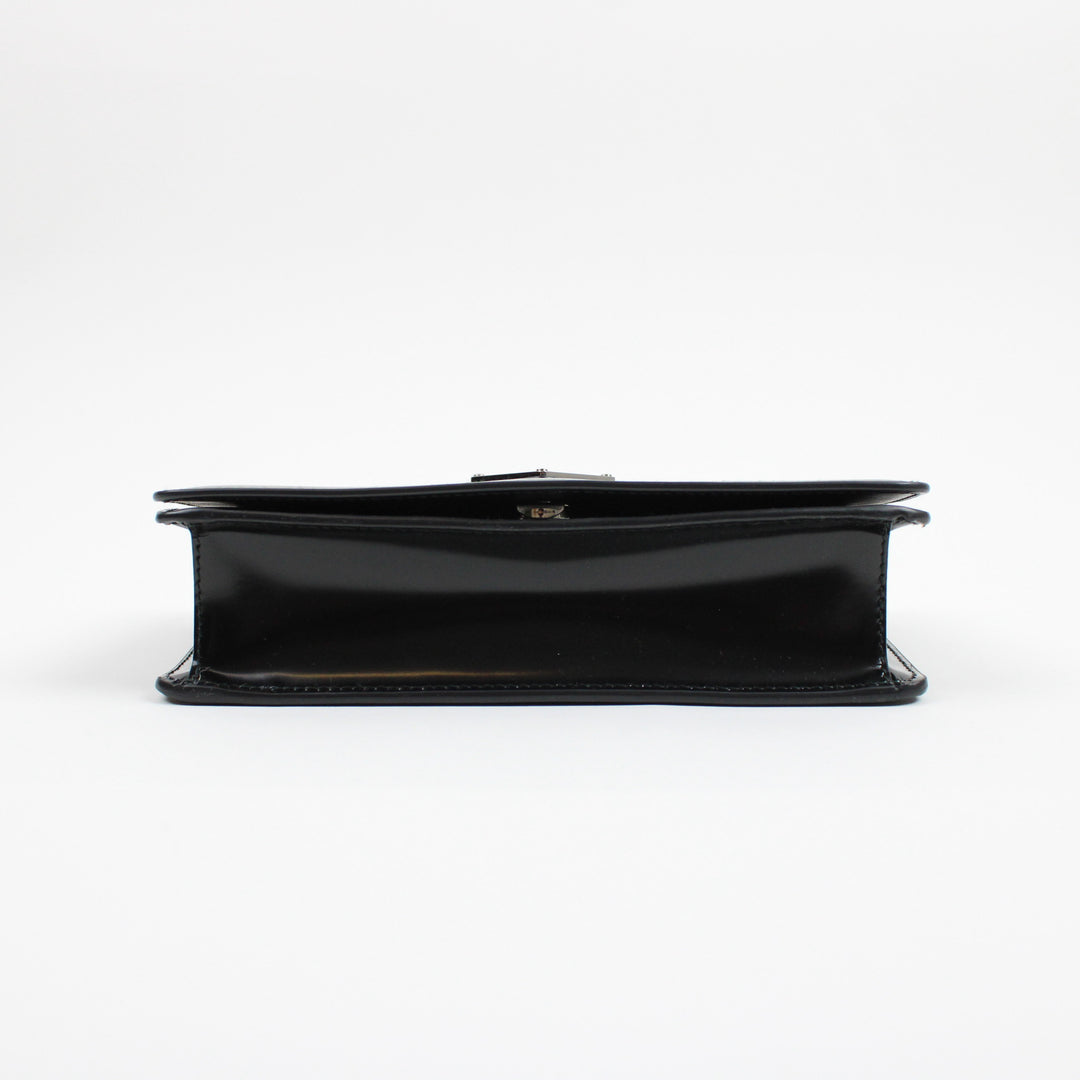 Prada Borsa A Spalla In Pelle Spazzolata