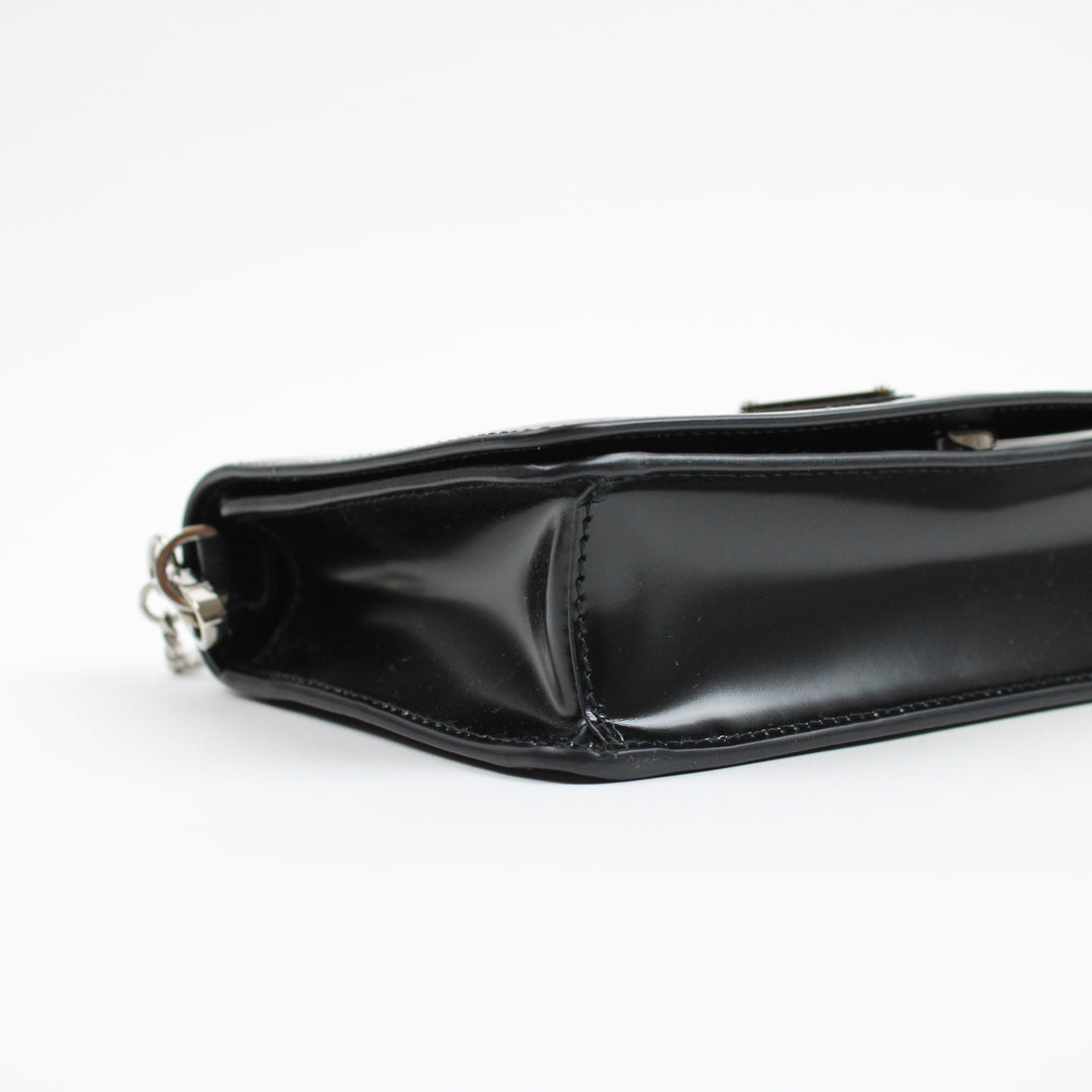 Prada Borsa A Spalla In Pelle Spazzolata