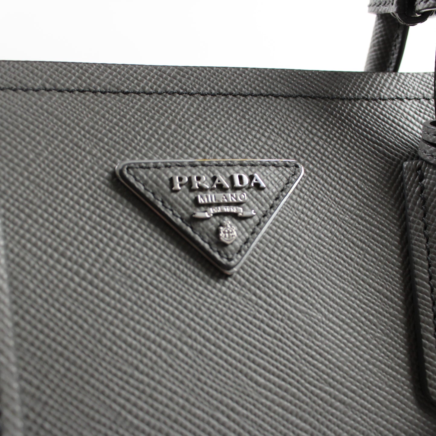 Prada Double In Pelle Saffiano Large