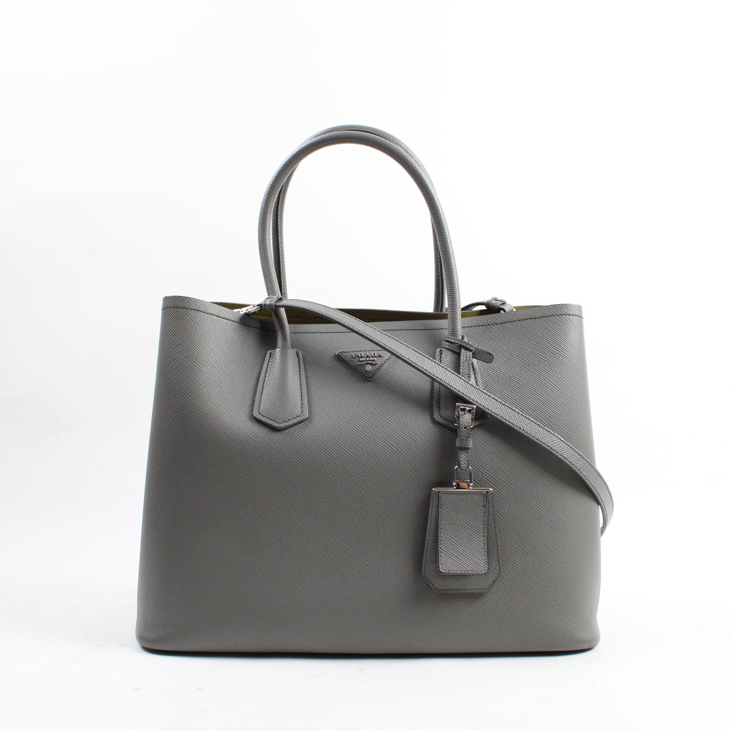Prada Double In Pelle Saffiano Large