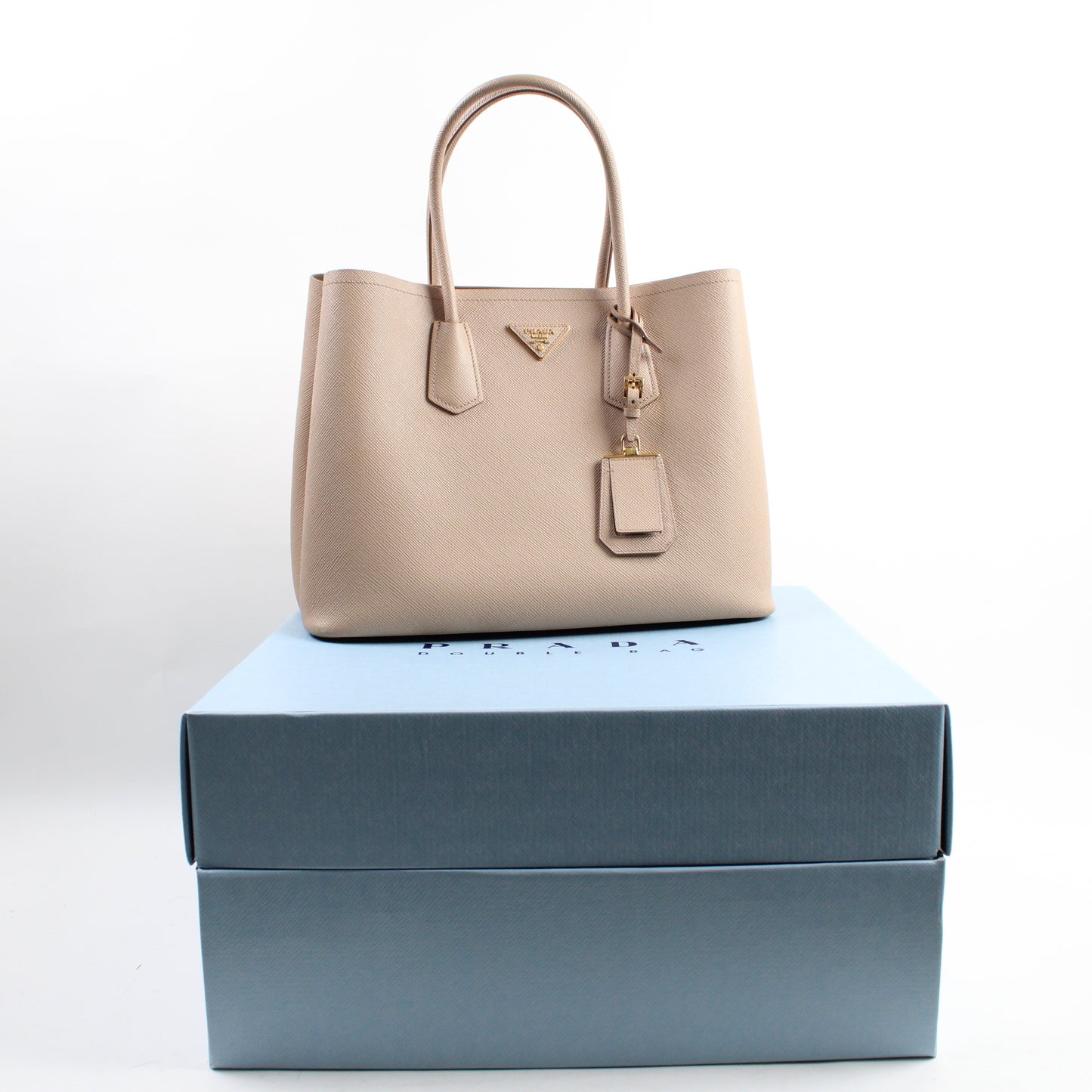 Prada Double Large In Pelle Saffiano