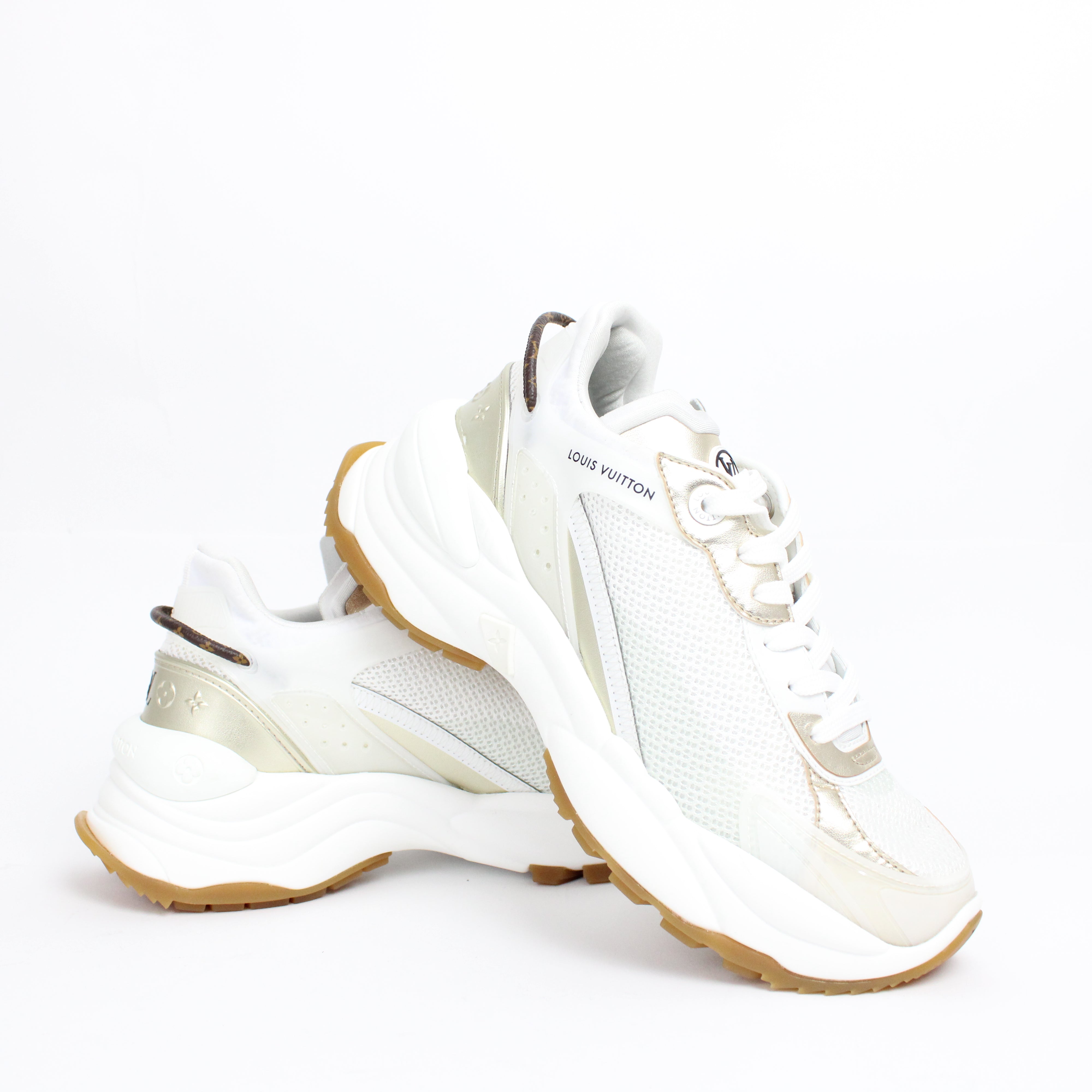 Louis Vuitton Sneakers Run 55 Oro Taglia 37.5