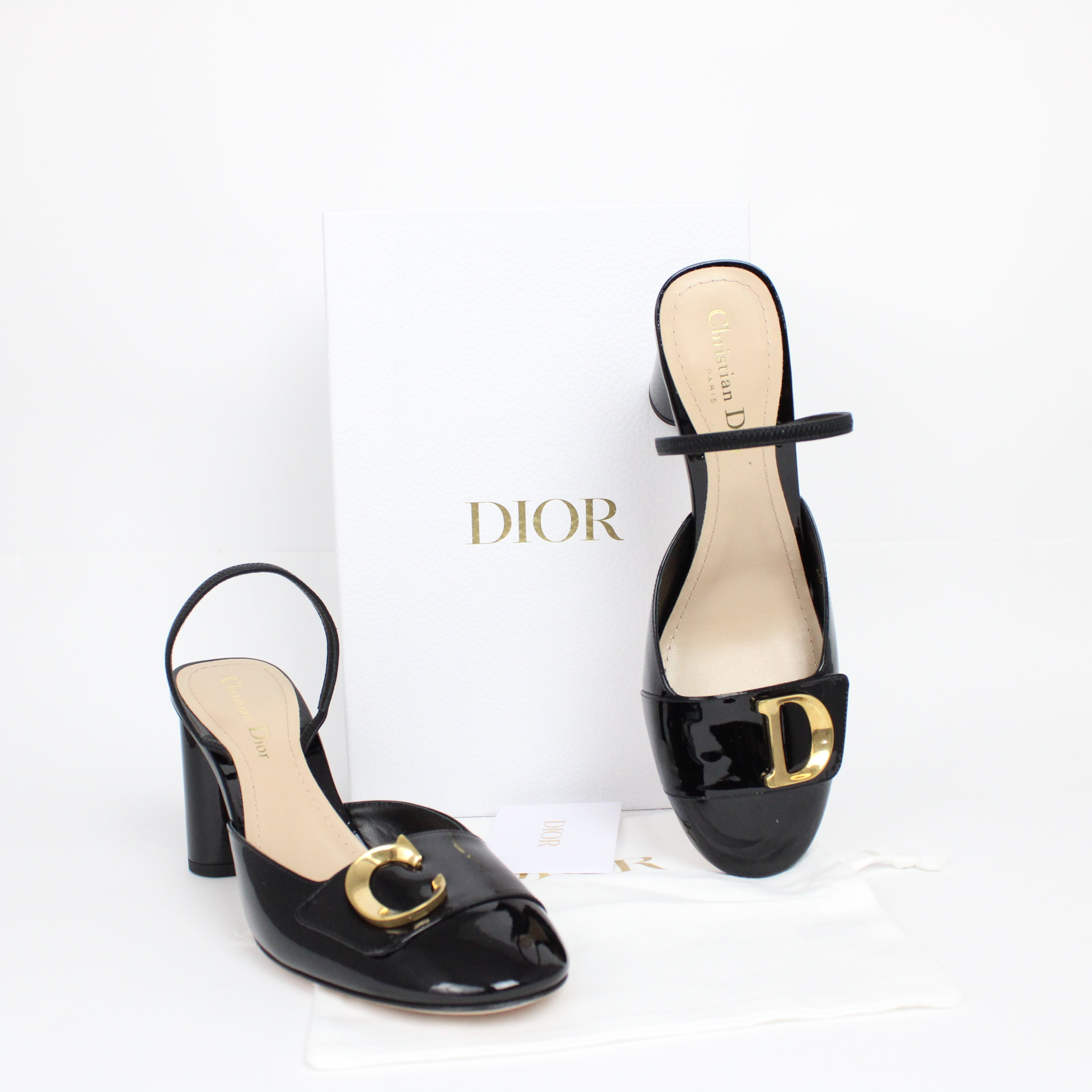 Christian Dior Décolleté SlingBack C'est Dior Nero Taglia 40